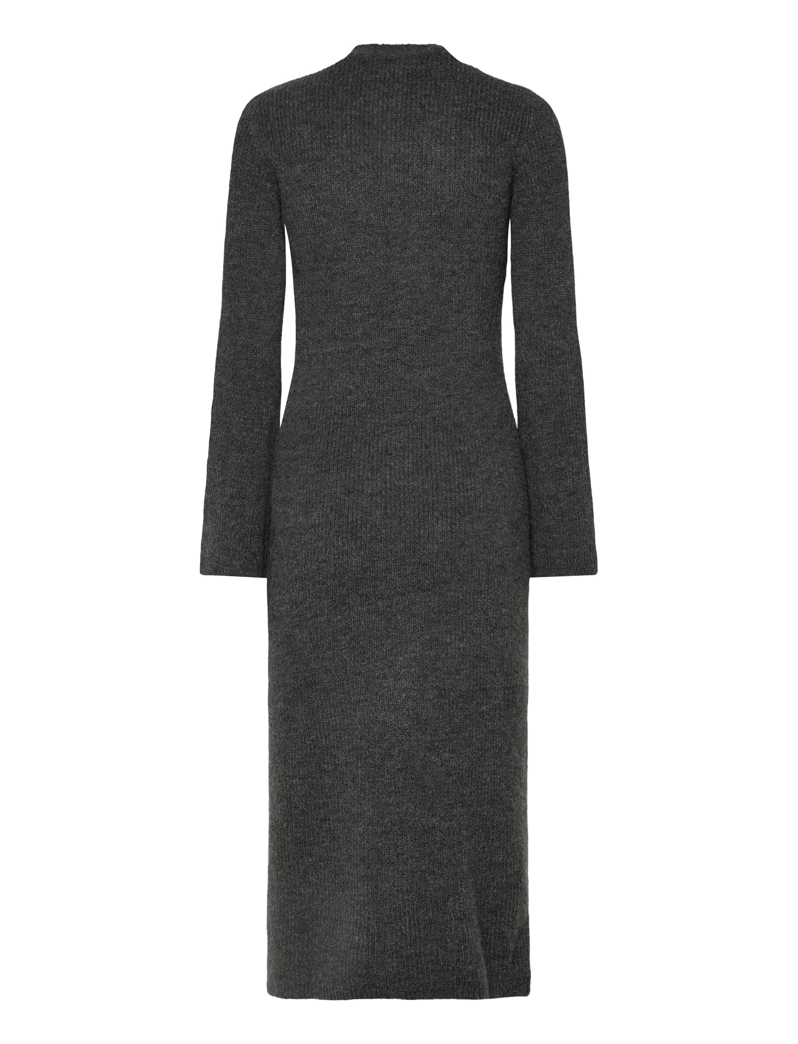 Vero Moda - VMFIA LS V-NECK CALF DRESS SB - dark grey melange - 1