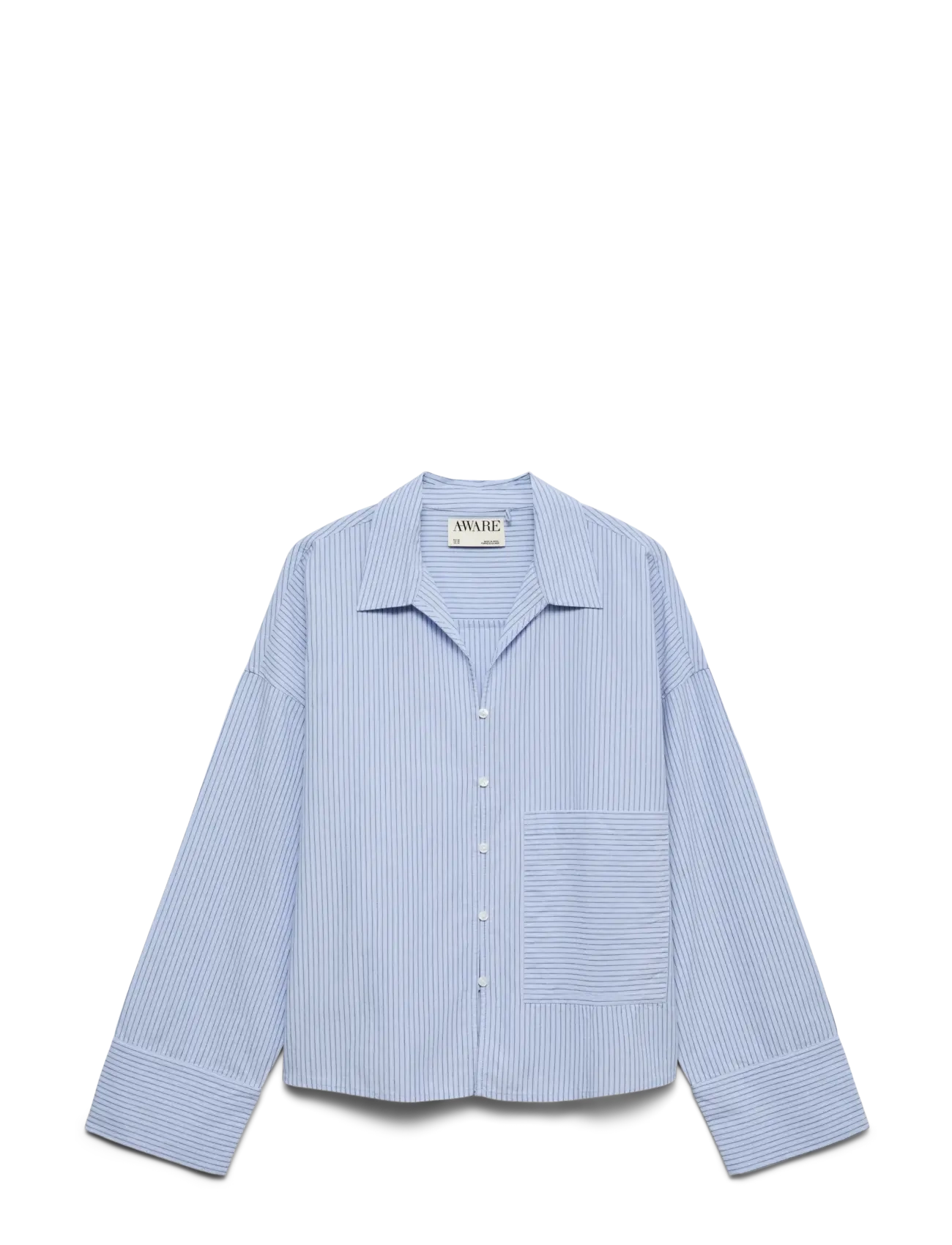 VERO MODA Awally Ls Boxy Shirt Blau - XS - Damen