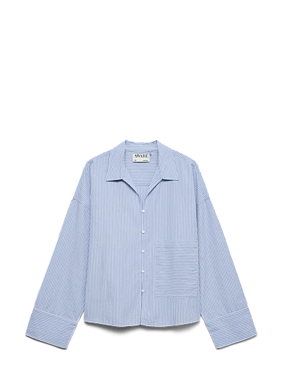 Vero Moda AWALLY LS BOXY SHIRT - Blusen & Hemden - BRUNNERA BLUE / blue