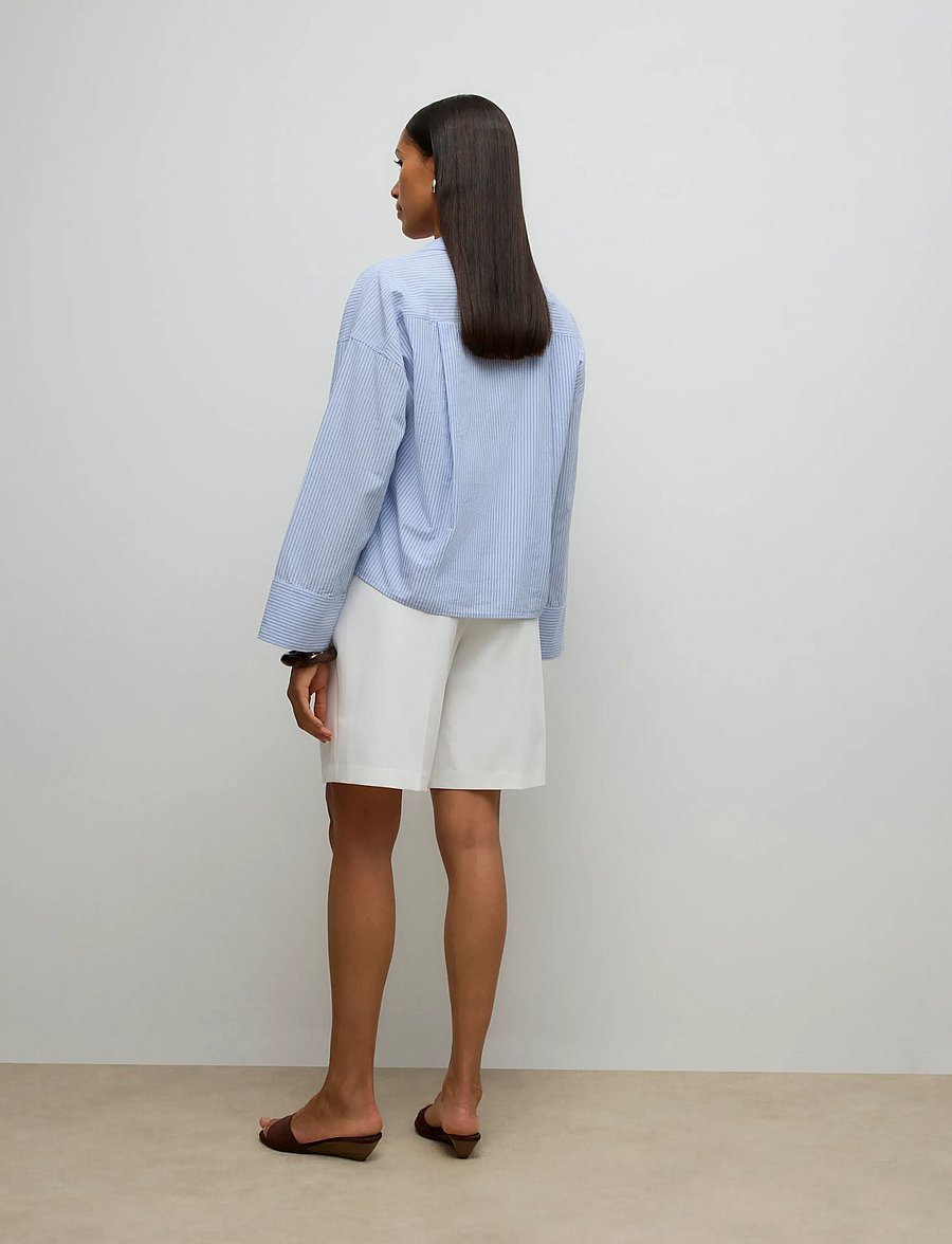 Vero Moda - AWALLY LS BOXY SHIRT - langärmlige hemden - brunnera blue - 2