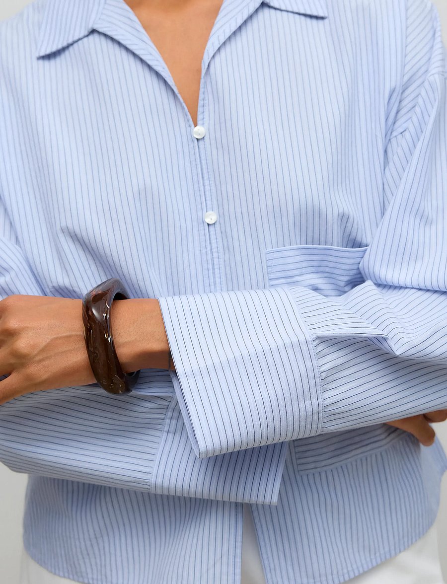 Vero Moda - AWALLY LS BOXY SHIRT - langärmlige hemden - brunnera blue - 4