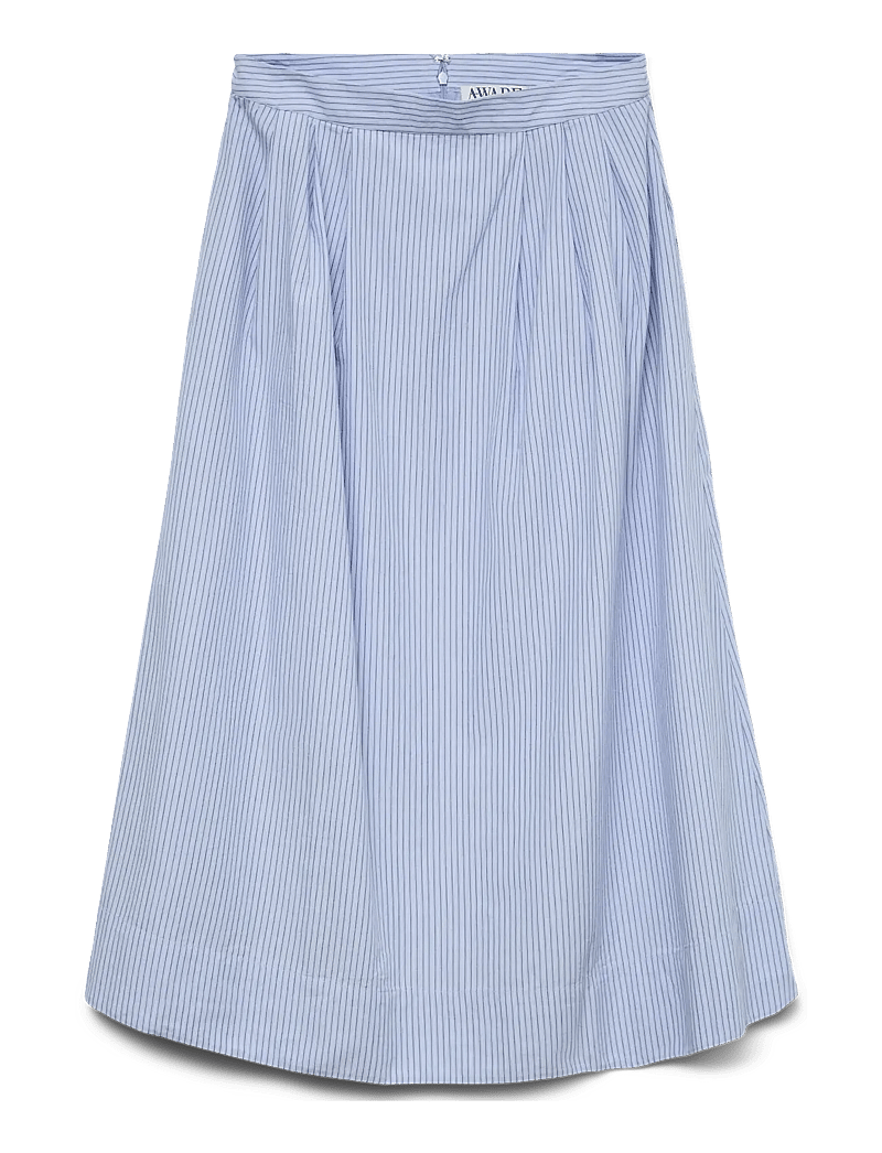 Vero Moda - AWALLY HW 7/8 SKIRT - faltenröcke - brunnera blue - 1