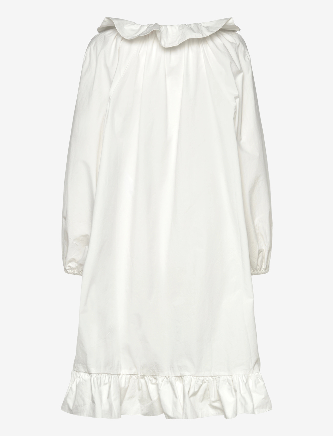 Vero Moda - AWAKARI LS V-NECK BLK DRESS - konfirmationstøj - snow white - 1