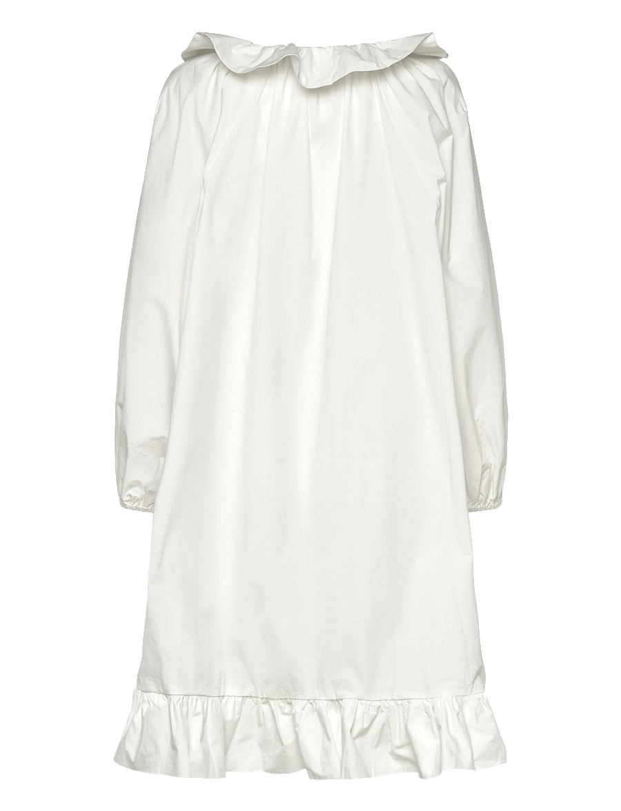 Vero Moda - AWAKARI LS V-NECK BLK DRESS - konfirmation - snow white - 1