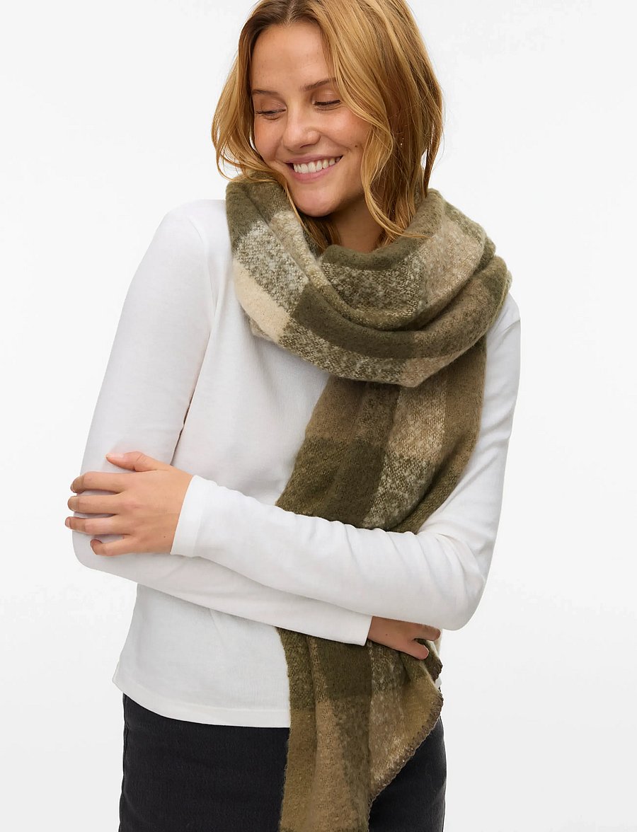 Vero Moda - VMCASSY DETAIL SCARF NOOS - halstørklæder - grape leaf - 0
