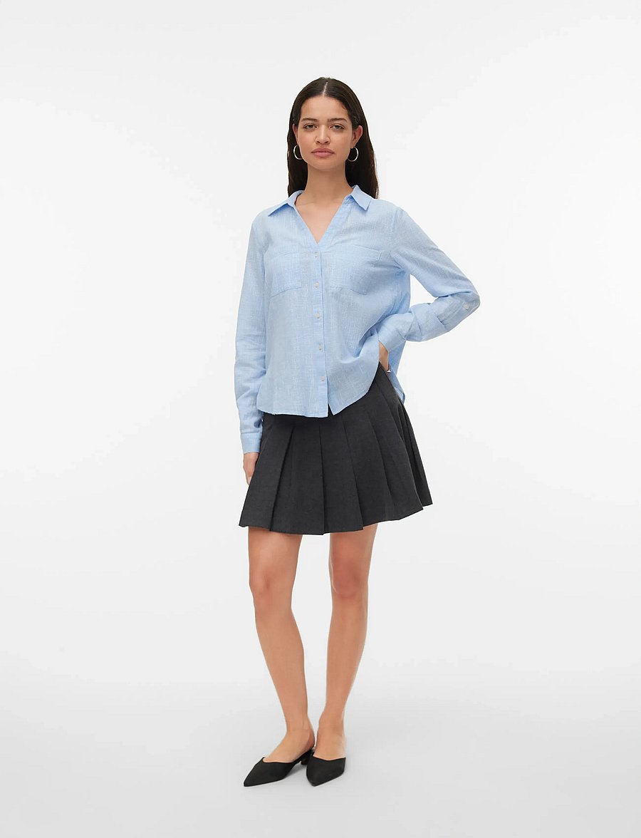 Vero Moda - VMTHILDE LS SHIRT WVN NOOS - allure - 0