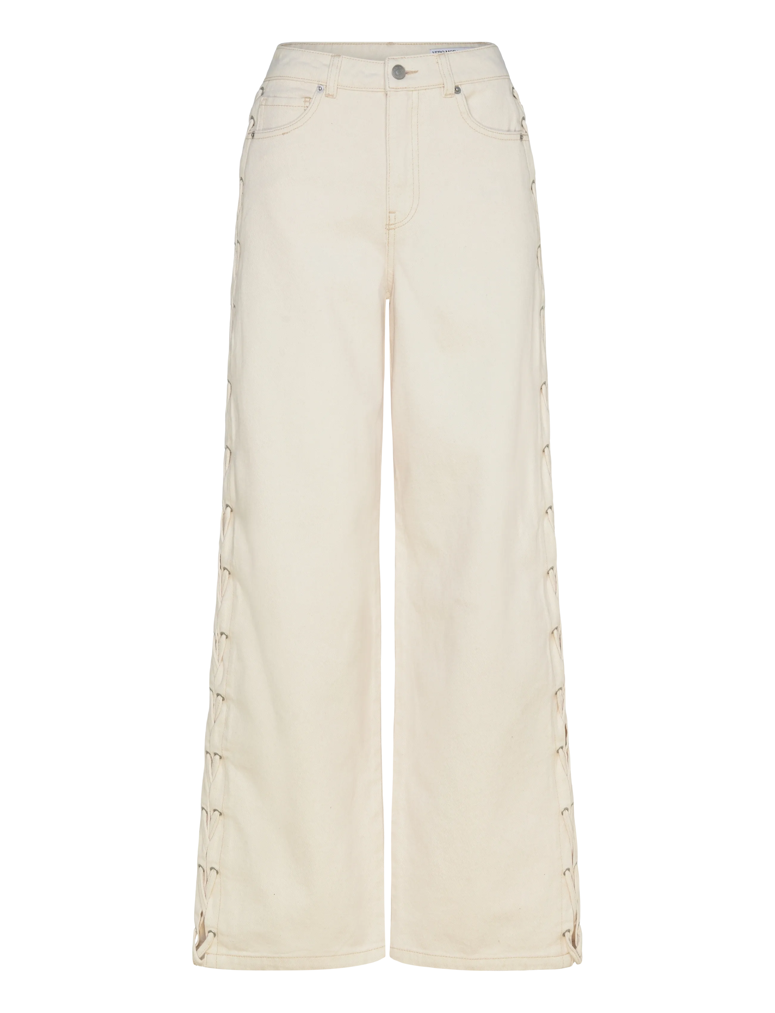 Vero Moda VMRAE HR WIDE STRING ECRU JEANS - Vero Moda - ECRU / cream