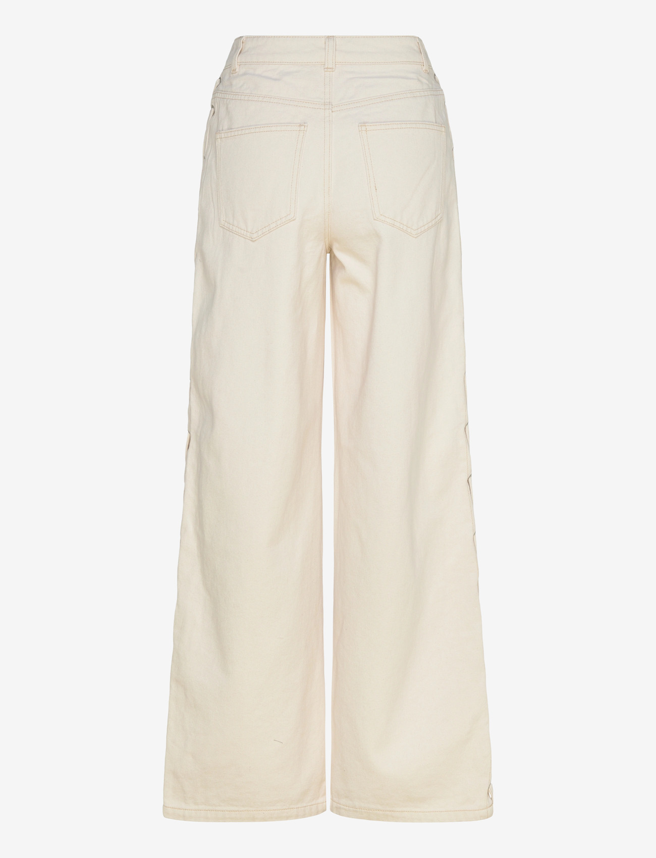 Vero Moda - VMRAE HR WIDE STRING ECRU JEANS - brede jeans - ecru - 2