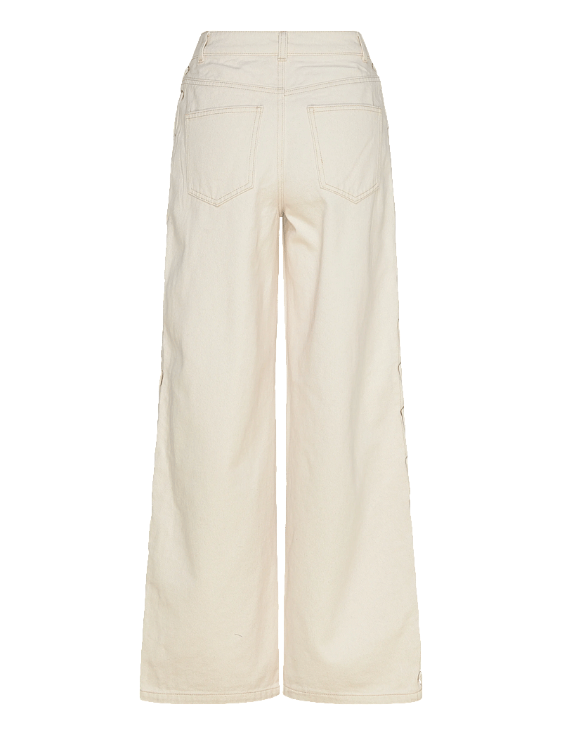 Vero Moda - VMRAE HR WIDE STRING ECRU JEANS - brede jeans - ecru - 2