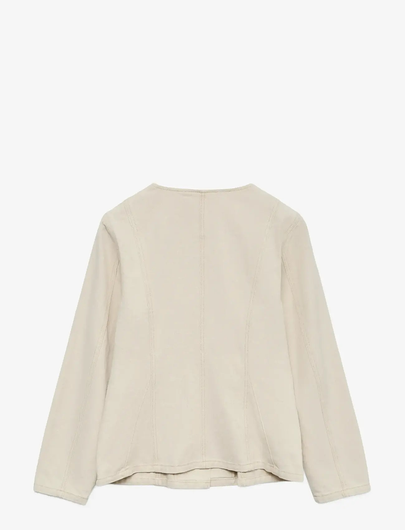 Vero Moda - VMLEVA LS STRING ECRU DNM JACKET - höstjackor - ecru - 1