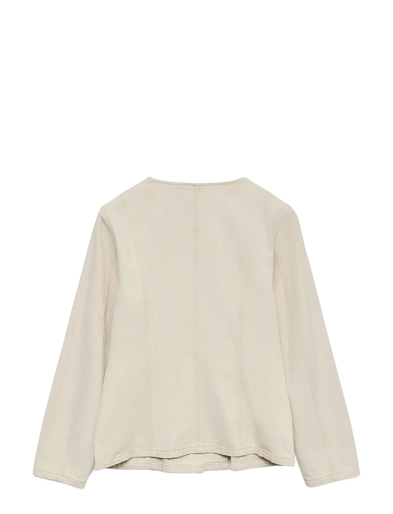 Vero Moda - VMLEVA LS STRING ECRU DNM JACKET - frühlingsjacken - ecru - 2