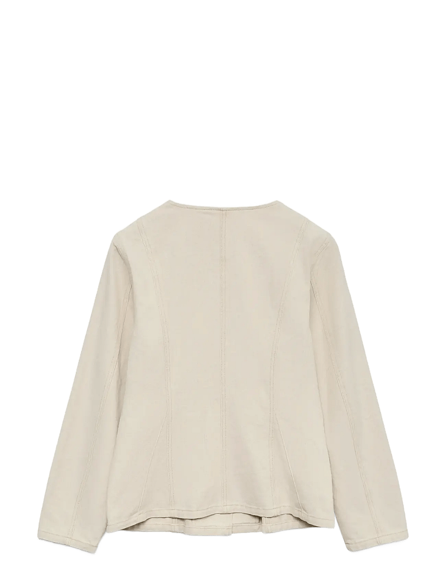Vero Moda - VMLEVA LS STRING ECRU DNM JACKET - kevadjoped - ecru - 2