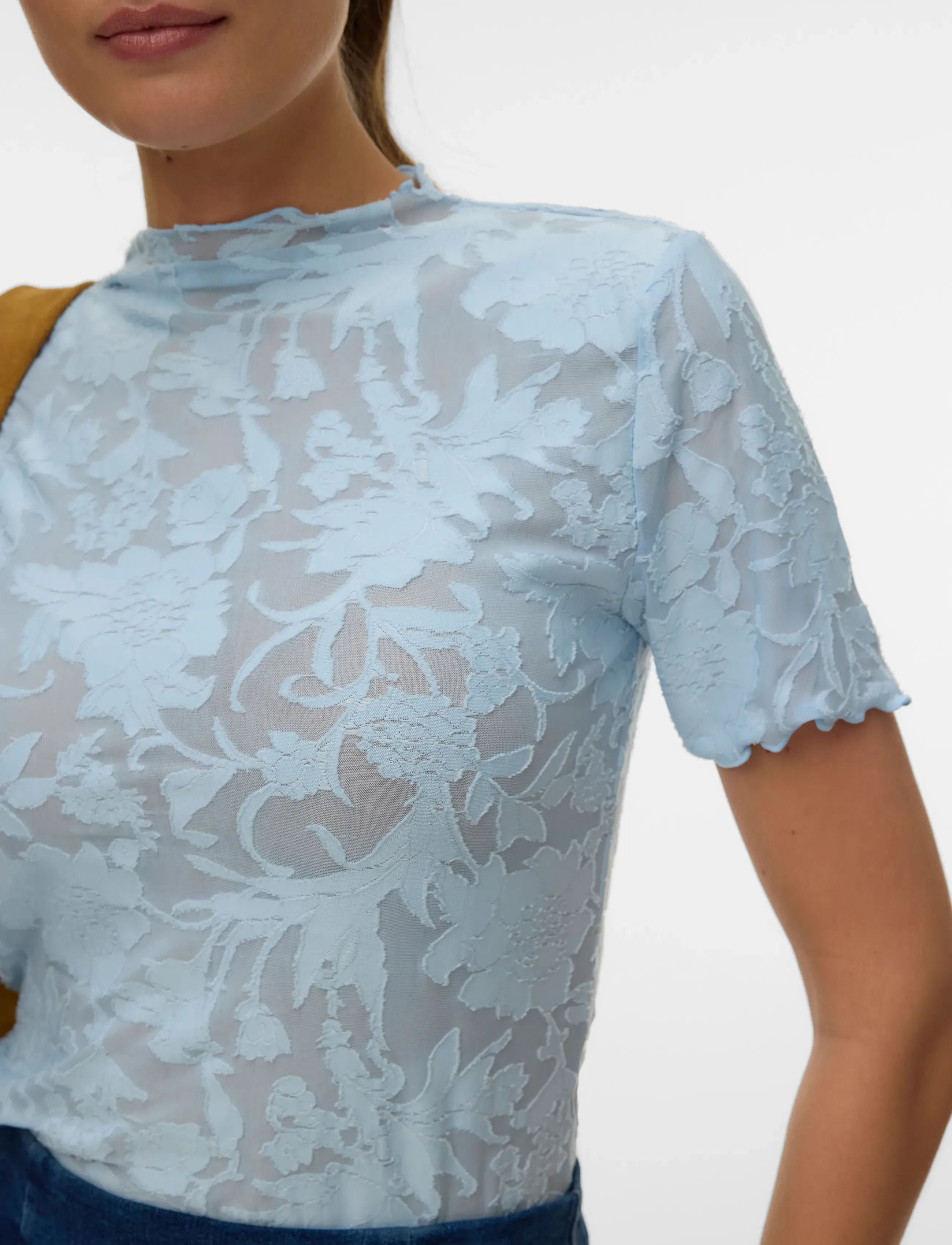 Vero Moda - VMLAYLA SS TOP JRS NOOS - laveste priser - cashmere blue - 4