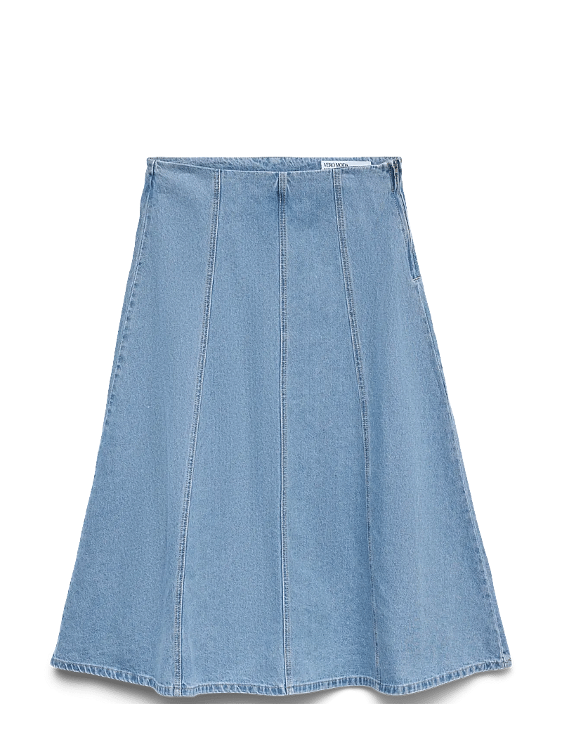 Vero Moda - VMSIGGA HR 7/8 A-LINE CLR DENIM SKIRT - jeansröcke - light blue denim - 0