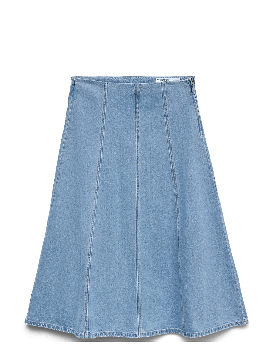 Vero Moda - VMSIGGA HR 7/8 A-LINE CLR DENIM SKIRT - jupes en jeans - light blue denim - 0