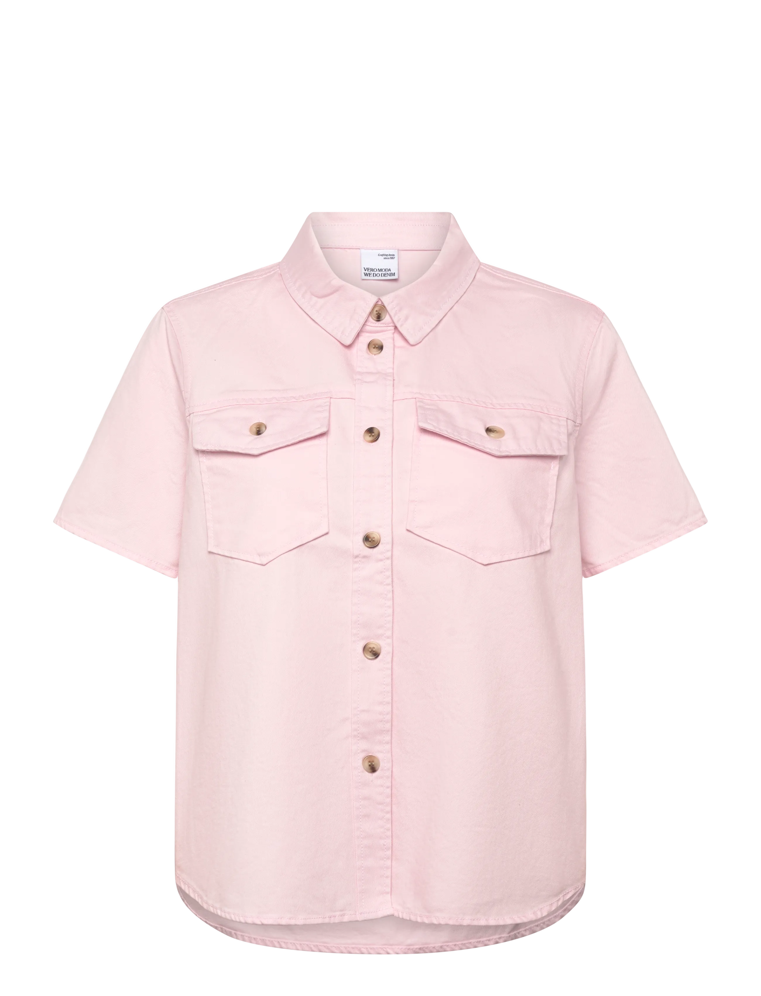 Vero Moda VMSIGGA SS CLR DENIM SHIRT - Blusen & Hemden - PINK-A-BOO / pink/rose