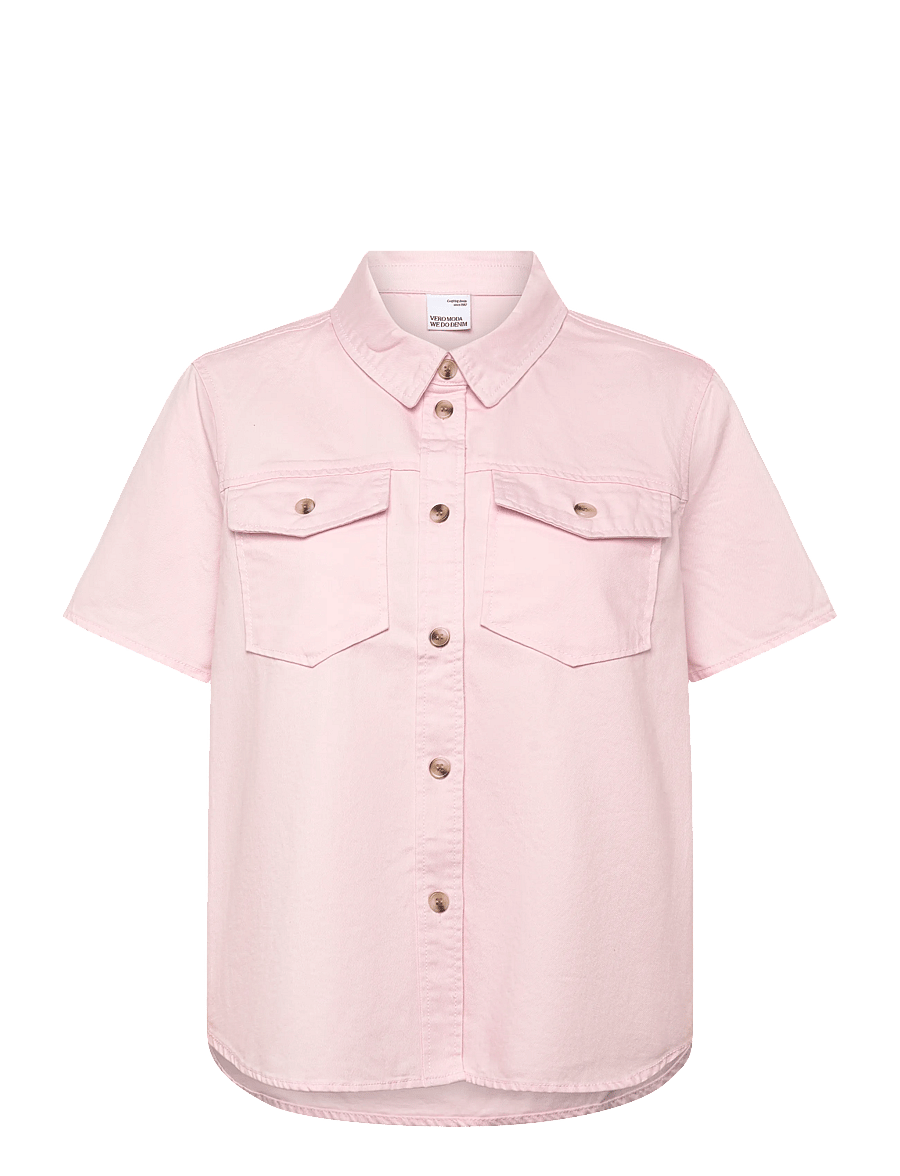 Vero Moda - VMSIGGA SS CLR DENIM SHIRT - jeanshemden - pink-a-boo - 0