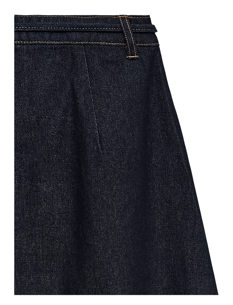 Vero Moda - VMRUTH HR ROSE BELT DENIM SKIRT SI346 - denimnederdele - dark blue denim - 2
