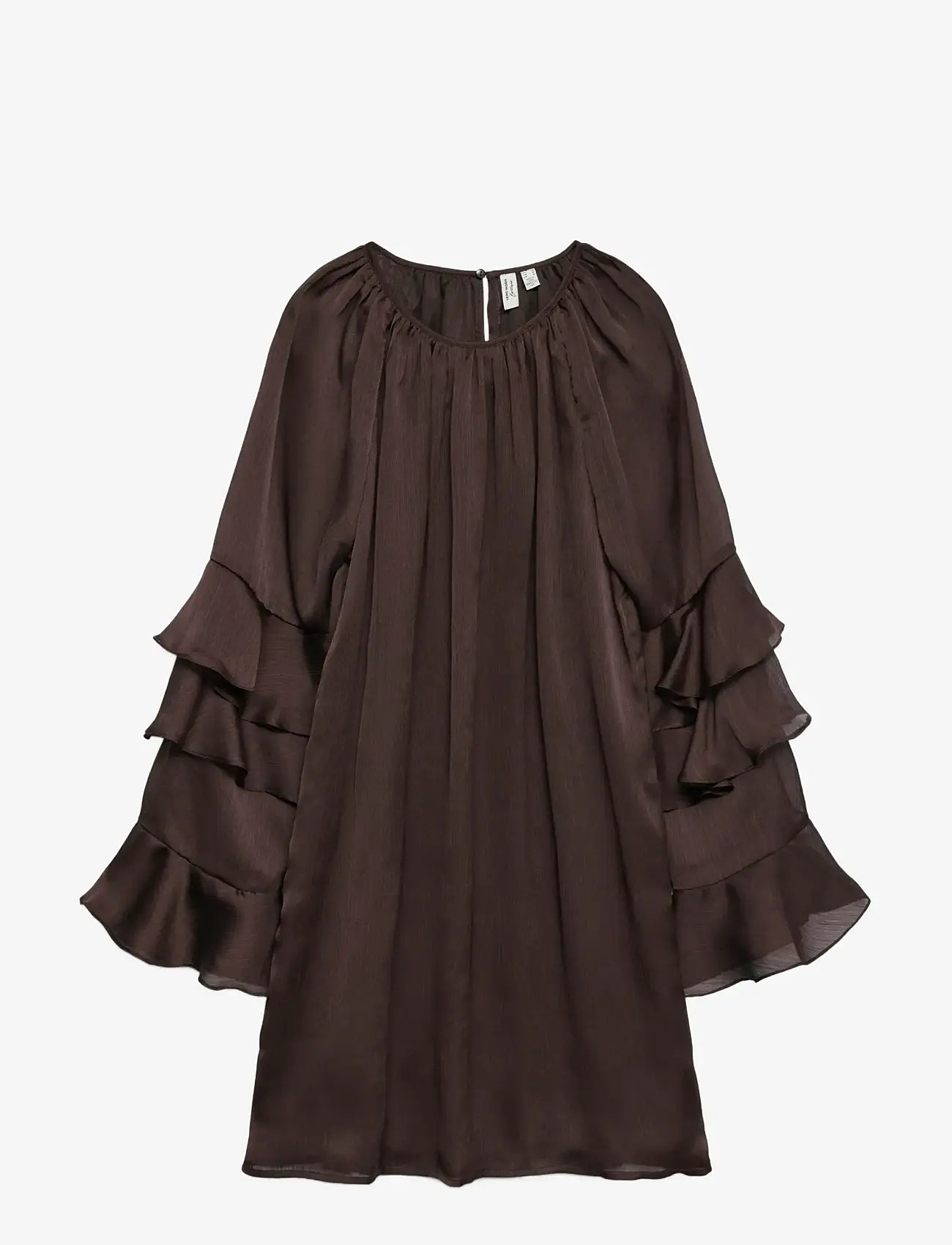Vero Moda - VMLOLA L/S ABK DRESS WVN BTQ VIP - festkjoler - chocolate torte - 1