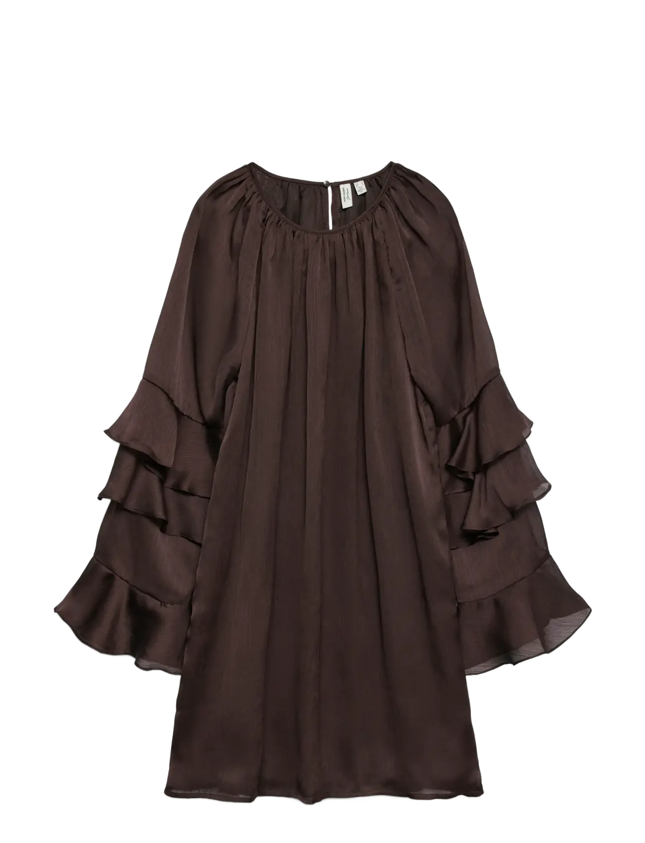 Vero Moda VMLOLA L/S ABK DRESS WVN BTQ VIP - Kjoler - CHOCOLATE TORTE / brown