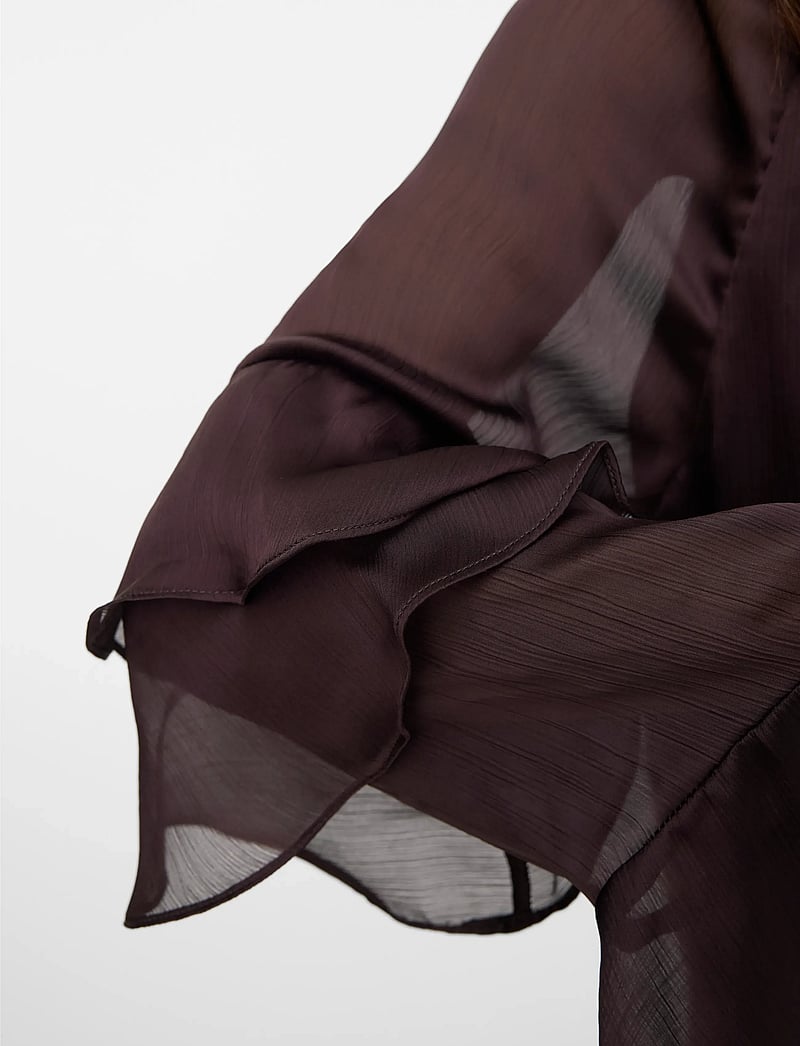 Vero Moda - VMLOLA L/S ABK DRESS WVN BTQ VIP - festkjoler - chocolate torte - 3