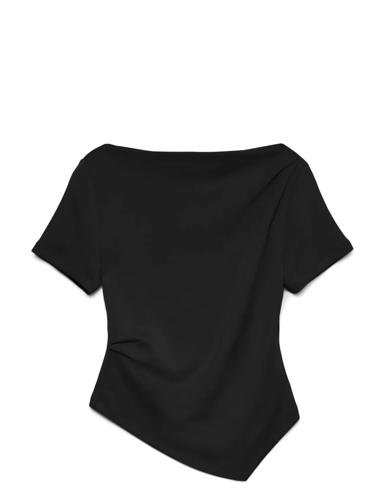 Vero Moda VMMILLE SS BOATNECK SHORT TOP JRS NOOS - T-Shirts & Tops - BLACK / black
