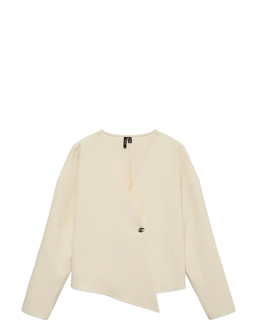 Vero Moda - VMSONJA LS SHIRT WVN EXP - langärmlige blusen - sandshell - 1