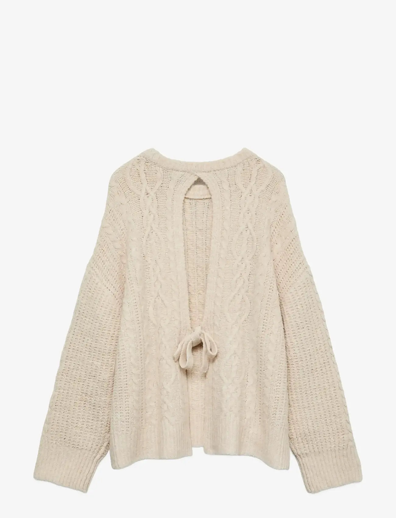 Vero Moda - VMSIA LS BOW CB CABLE KNIT EXP - pullover - sandshell - 1