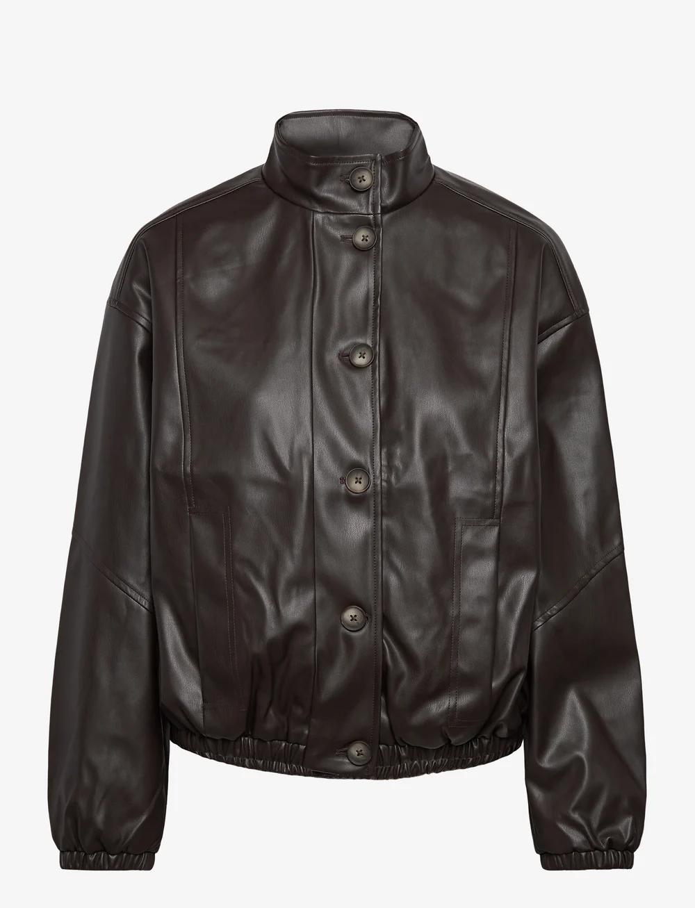 Vero Moda - VMPOLLY HIGH NECK JACKET COATED EXP - bomberjacken - chocolate martini - 0