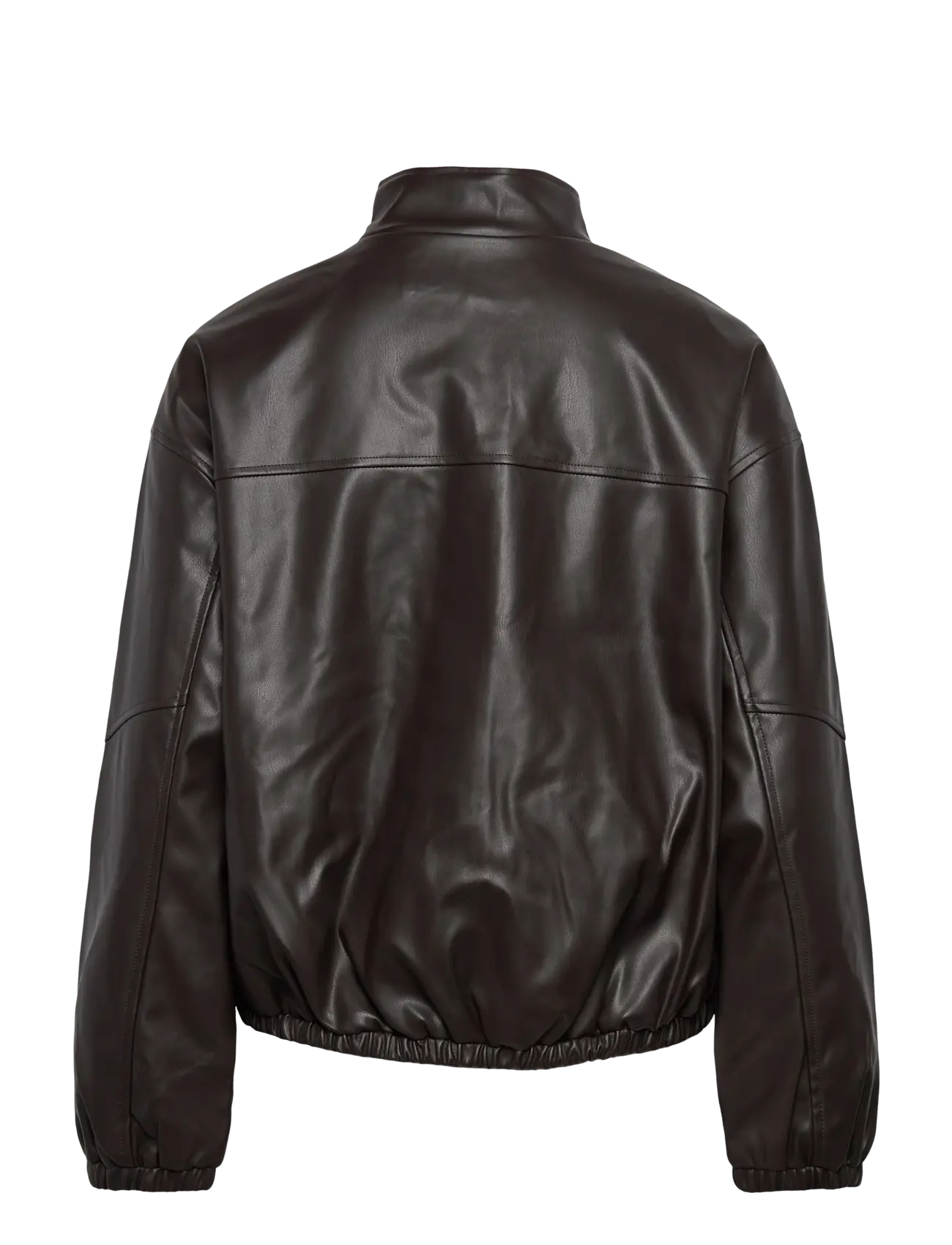 Vero Moda - VMPOLLY HIGH NECK JACKET COATED EXP - lederjacken - chocolate martini - 2