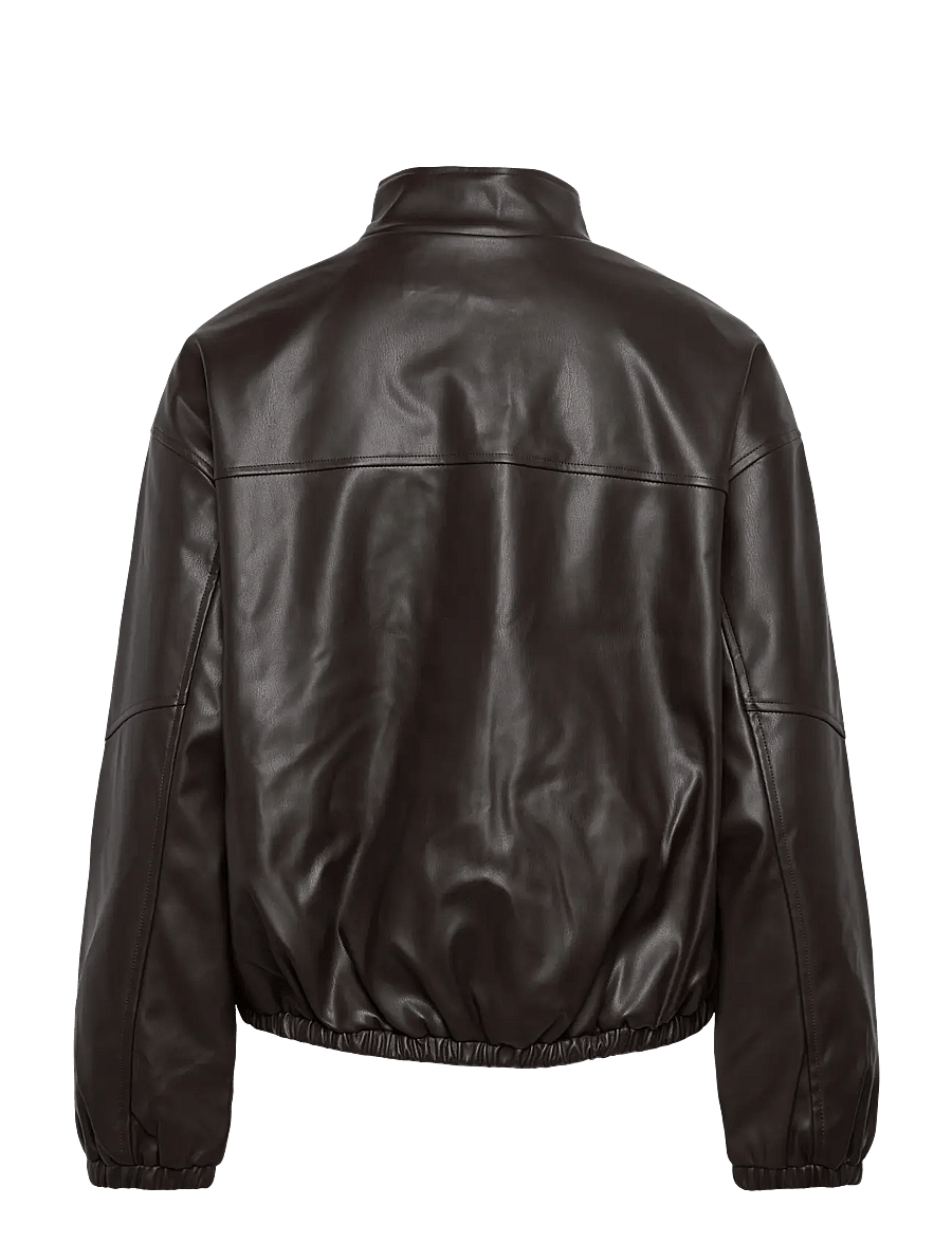 Vero Moda - VMPOLLY HIGH NECK JACKET COATED EXP - forårsjakker - chocolate martini - 2