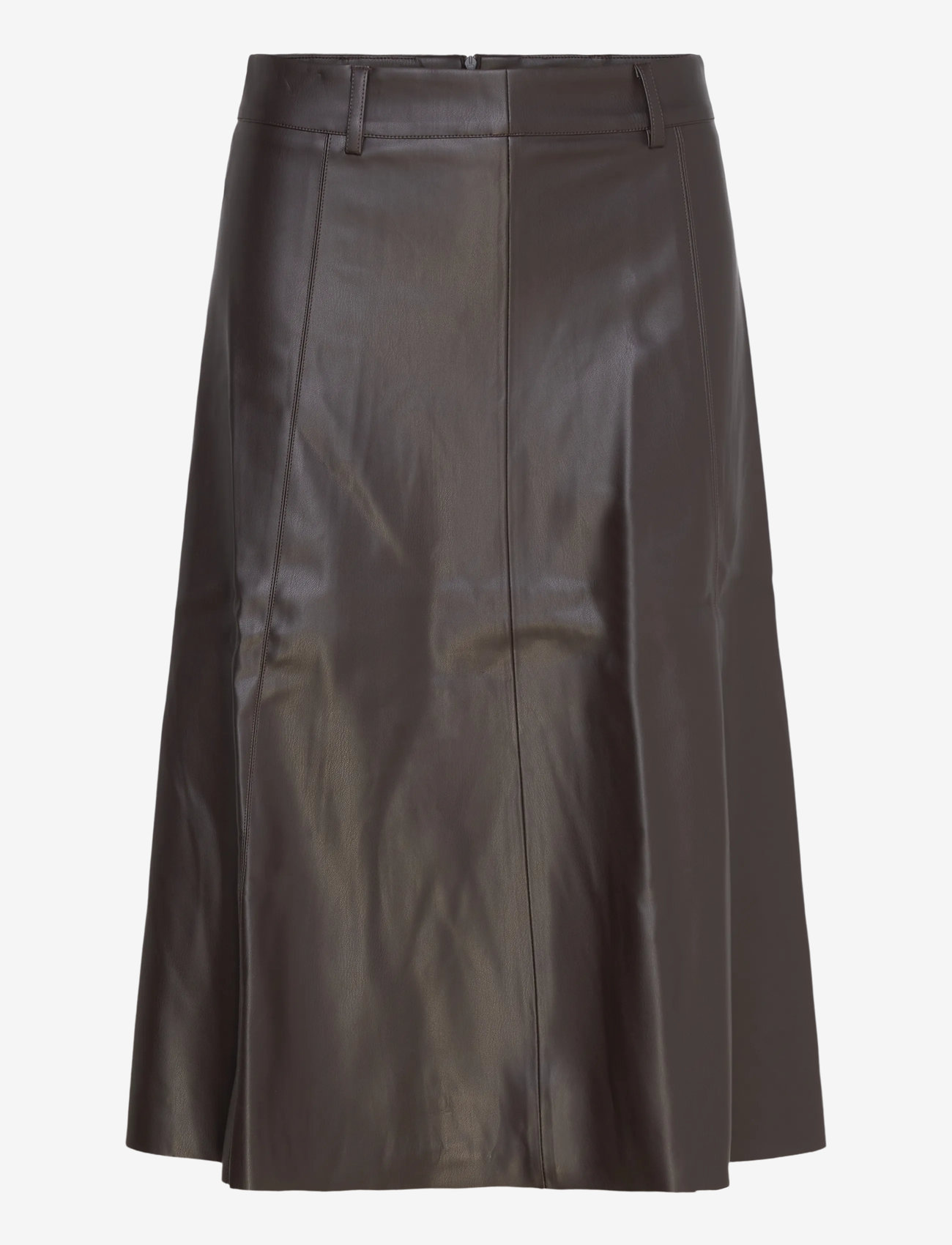 Vero Moda - VMPOLLY MIDI SKIRT COATED EXP - midiseelikud - chocolate martini - 0