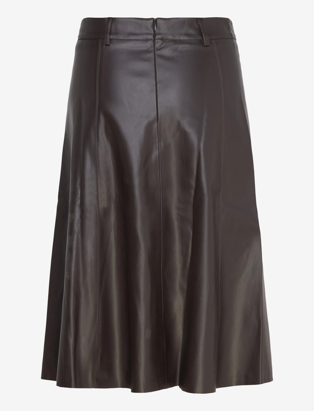 Vero Moda - VMPOLLY MIDI SKIRT COATED EXP - midiseelikud - chocolate martini - 1