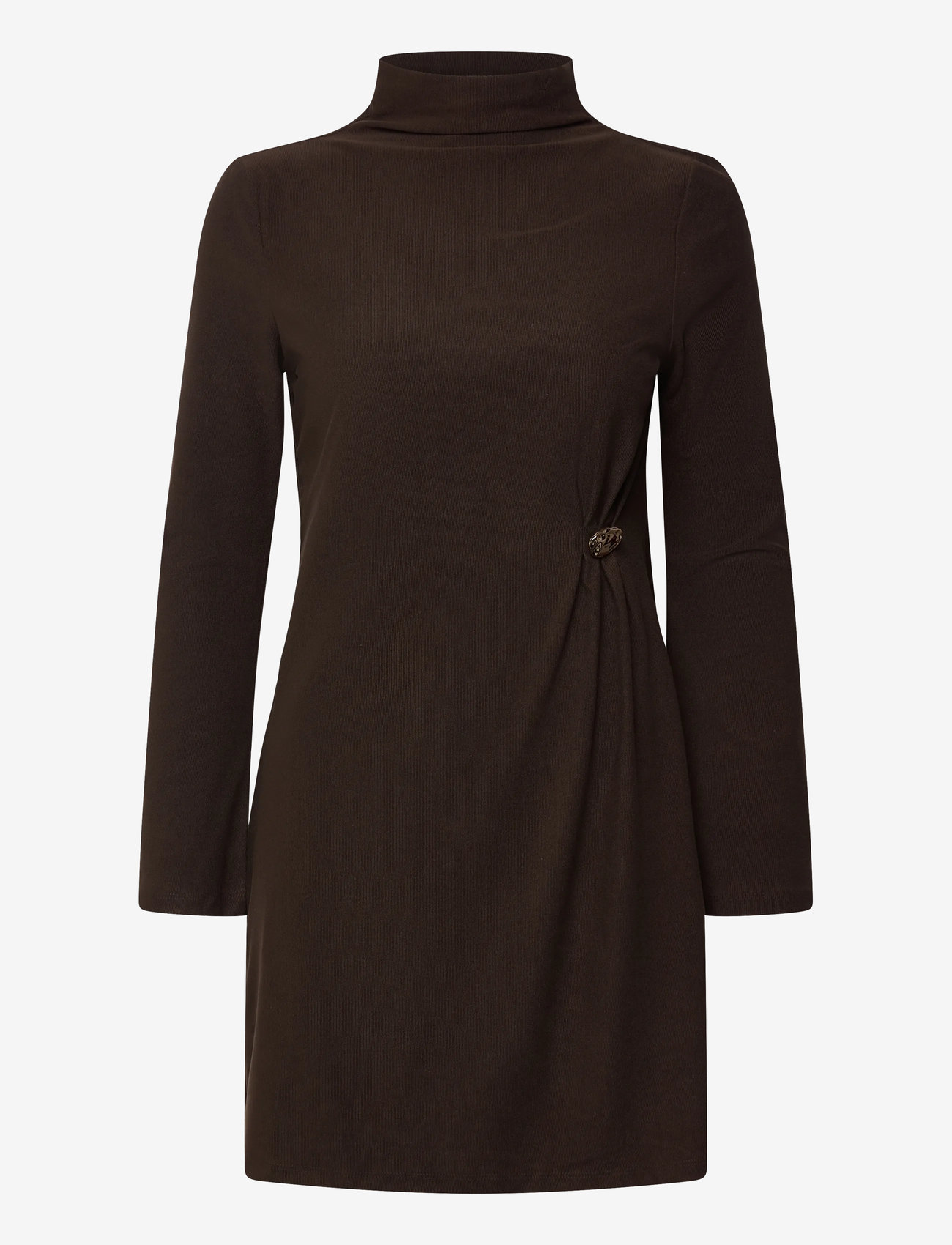 Vero Moda - VMKATH LS SHORT BUTTN CORD DRESS JRS EXP - festklänningar - chocolate torte - 0