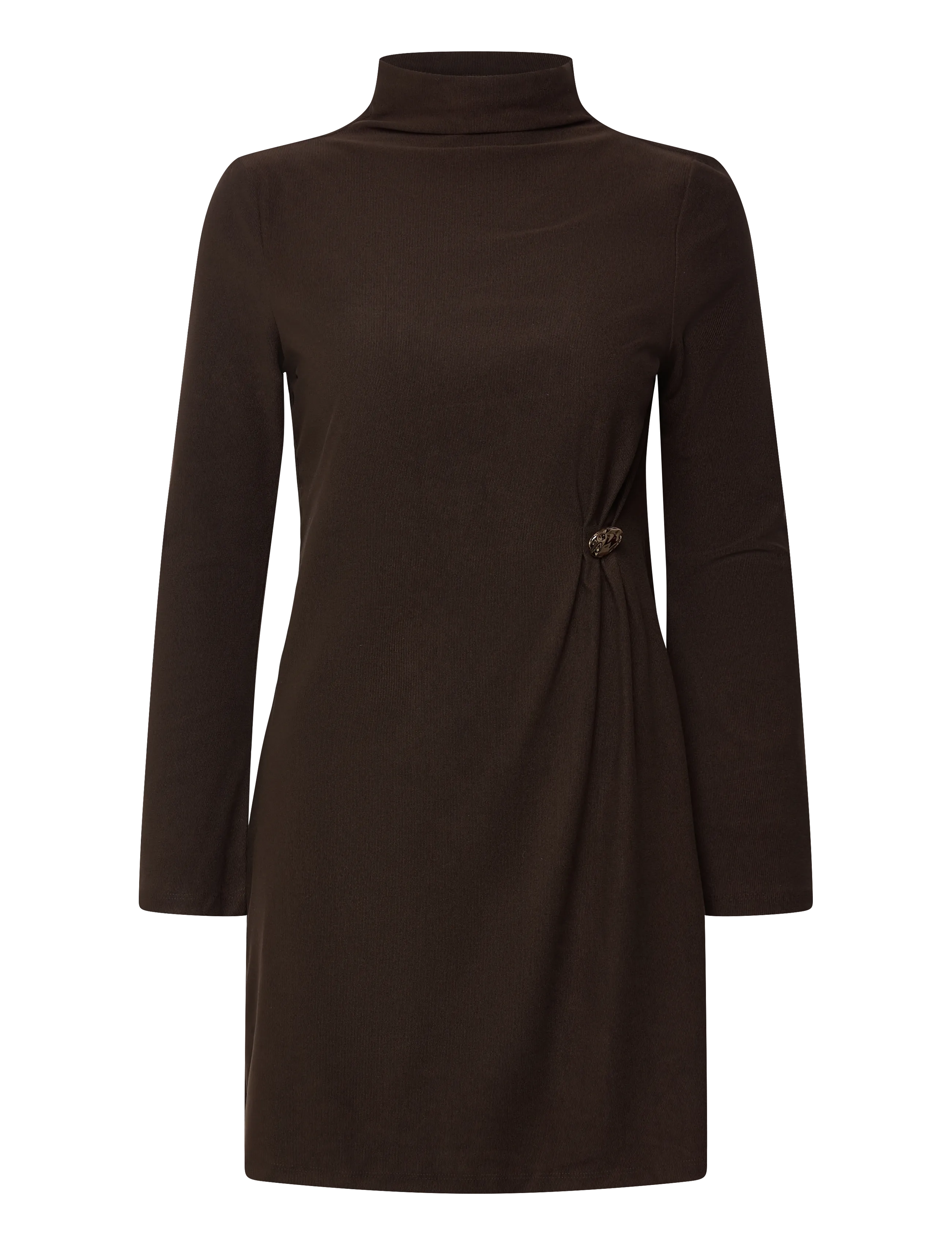 Vero Moda VMKATH LS SHORT BUTTN CORD DRESS JRS EXP - Kleider - CHOCOLATE TORTE / brown
