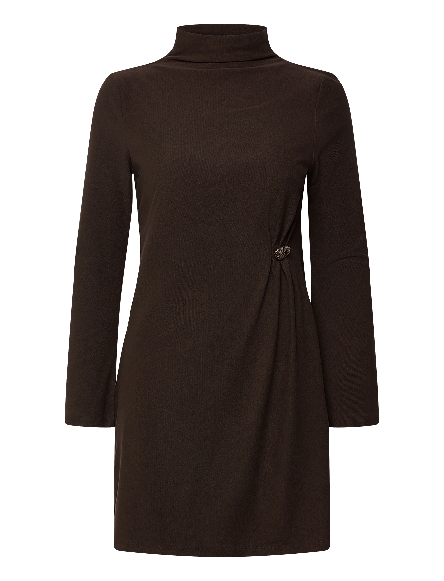 Vero Moda - VMKATH LS SHORT BUTTN CORD DRESS JRS EXP - partykleider - chocolate torte - 1