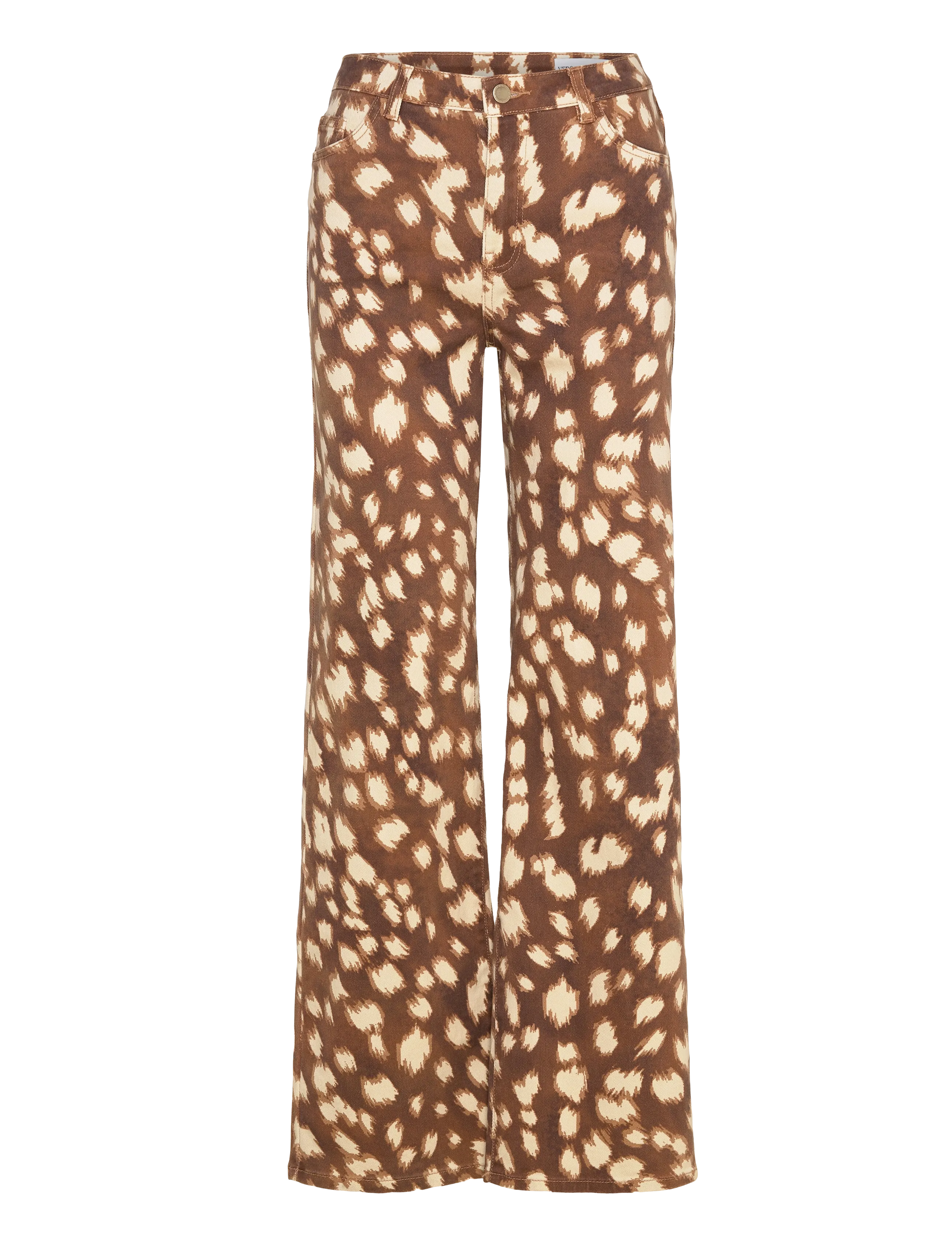 VERO MODA Vmlola Tessa Hr Wide Print Jeans Exp Braun - 32x32 - Damen