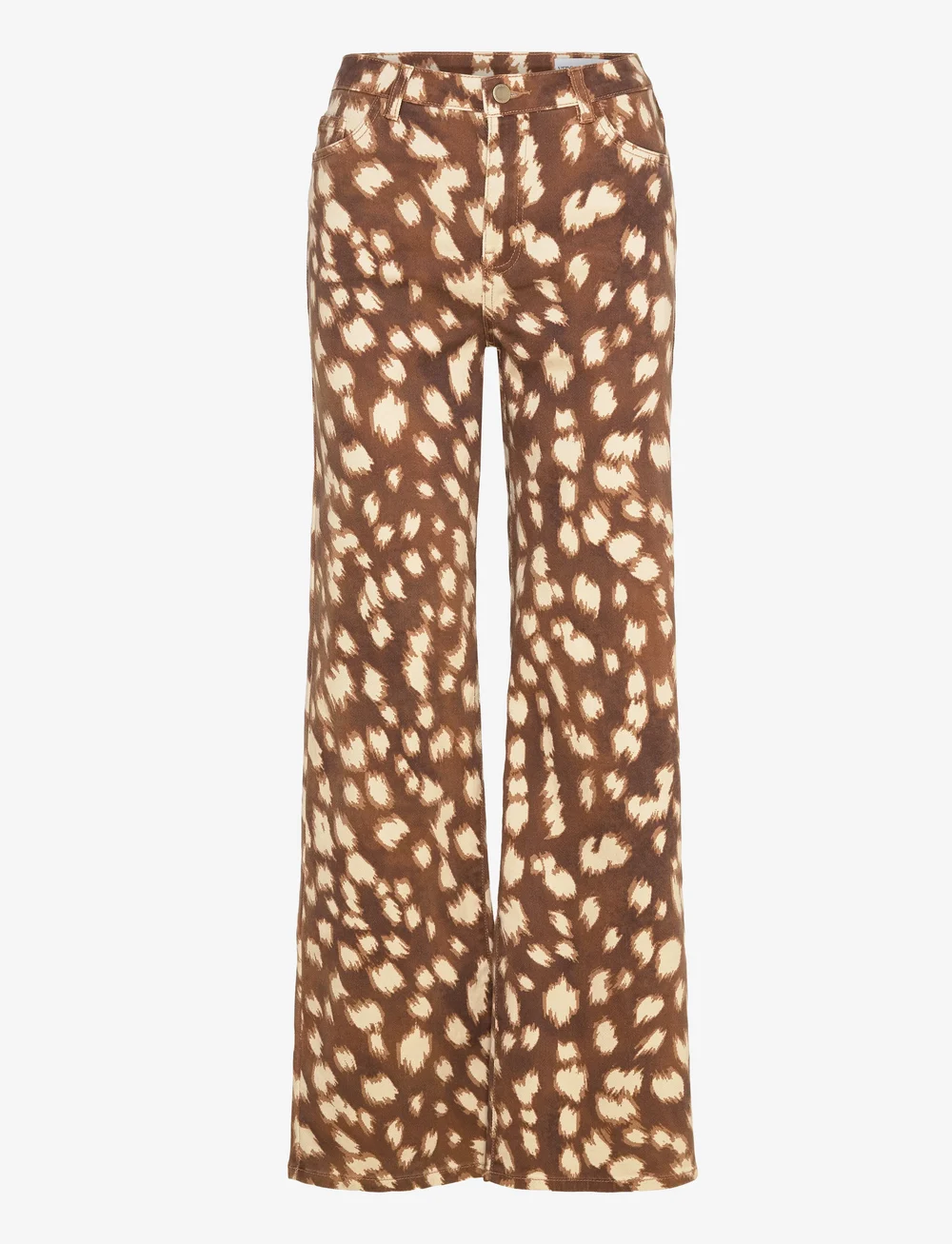 Vero Moda - VMLOLA TESSA HR WIDE PRINT JEANS EXP - brede jeans - chipmunk - 1