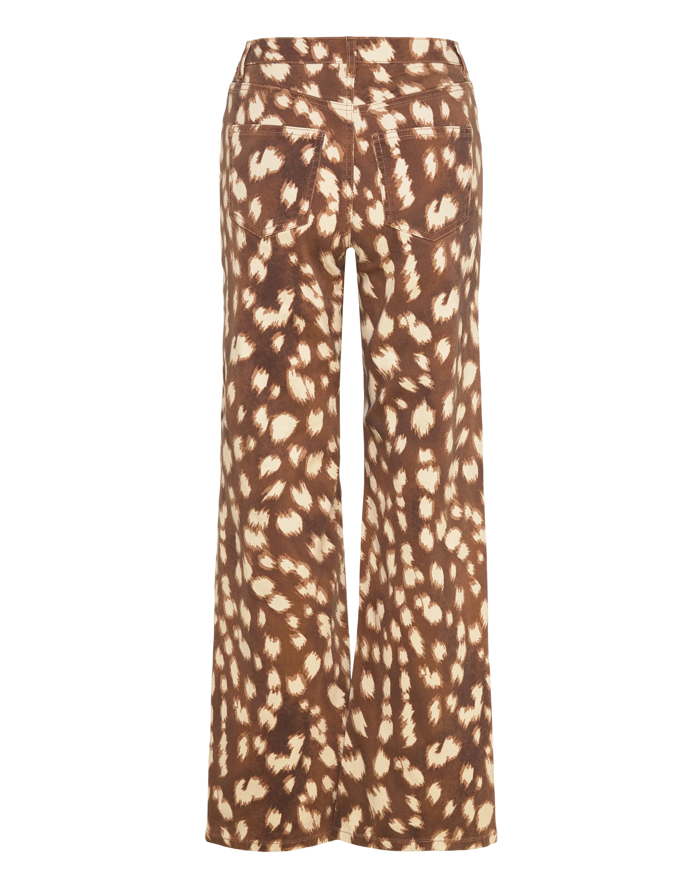 Vero Moda - VMLOLA TESSA HR WIDE PRINT JEANS EXP - brede jeans - chipmunk - 2