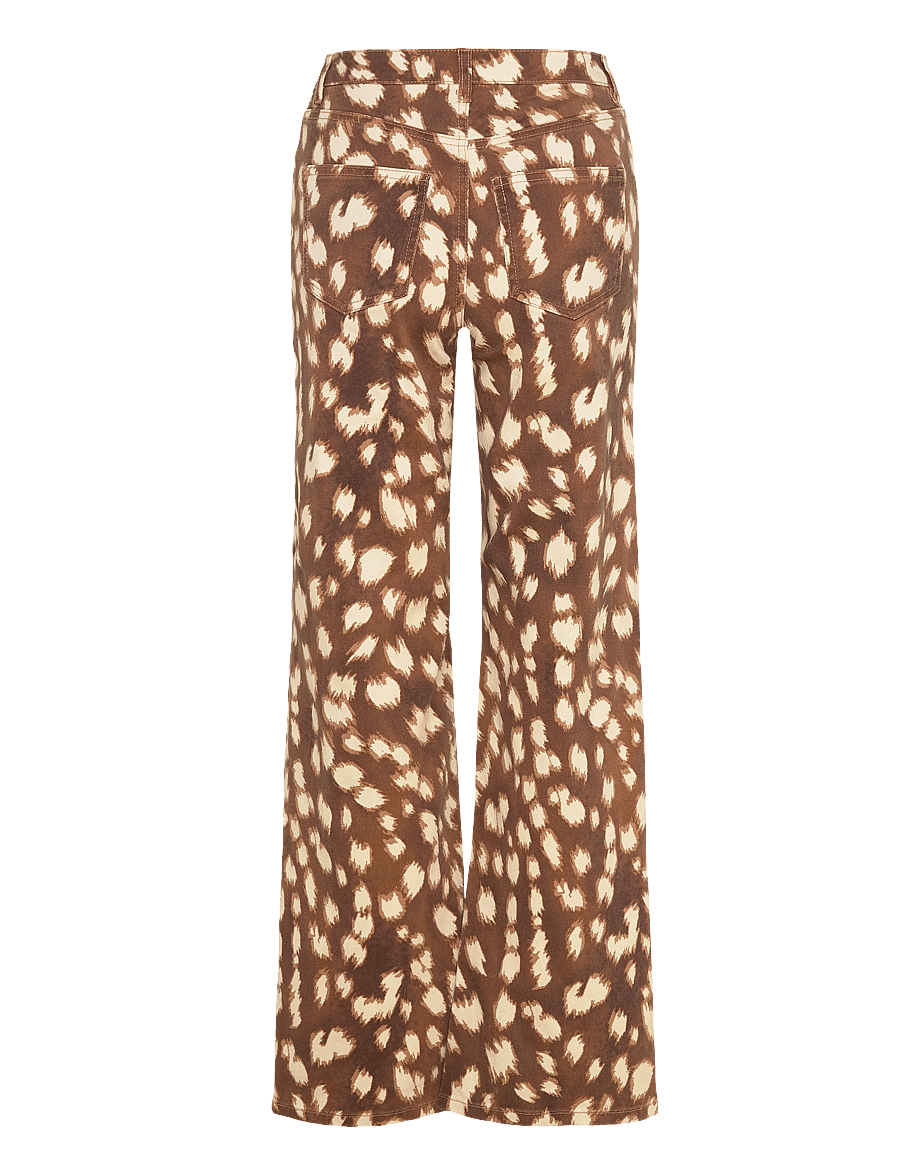 Vero Moda - VMLOLA TESSA HR WIDE PRINT JEANS EXP - džinsi ar platām starām - chipmunk - 2