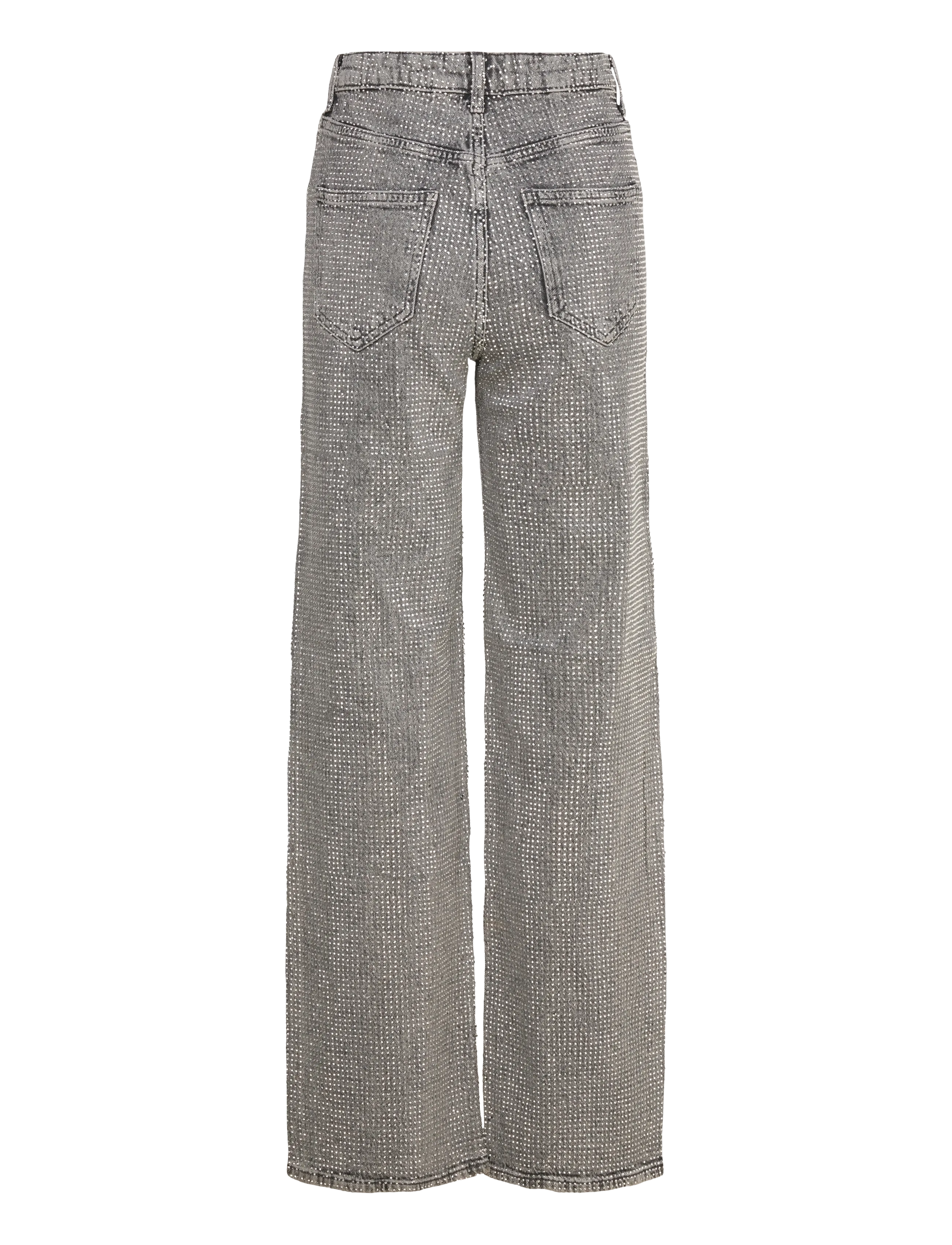 Vero Moda - VMTESSA HR WIDE RHINESTONE JEANS RA206 - pantalons larges - medium grey denim - 2