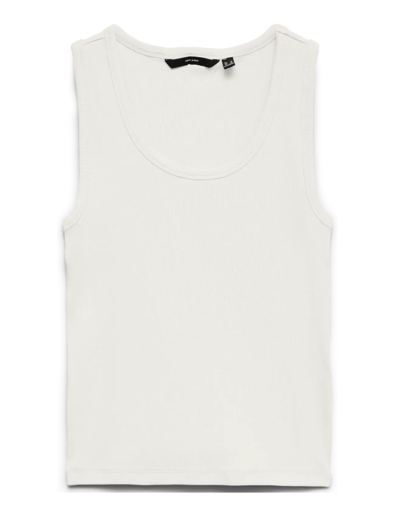 Vero Moda VMCHLOE SL SHORT TANK TOP NOOS - T-Shirts & Tops - SNOW WHITE / black