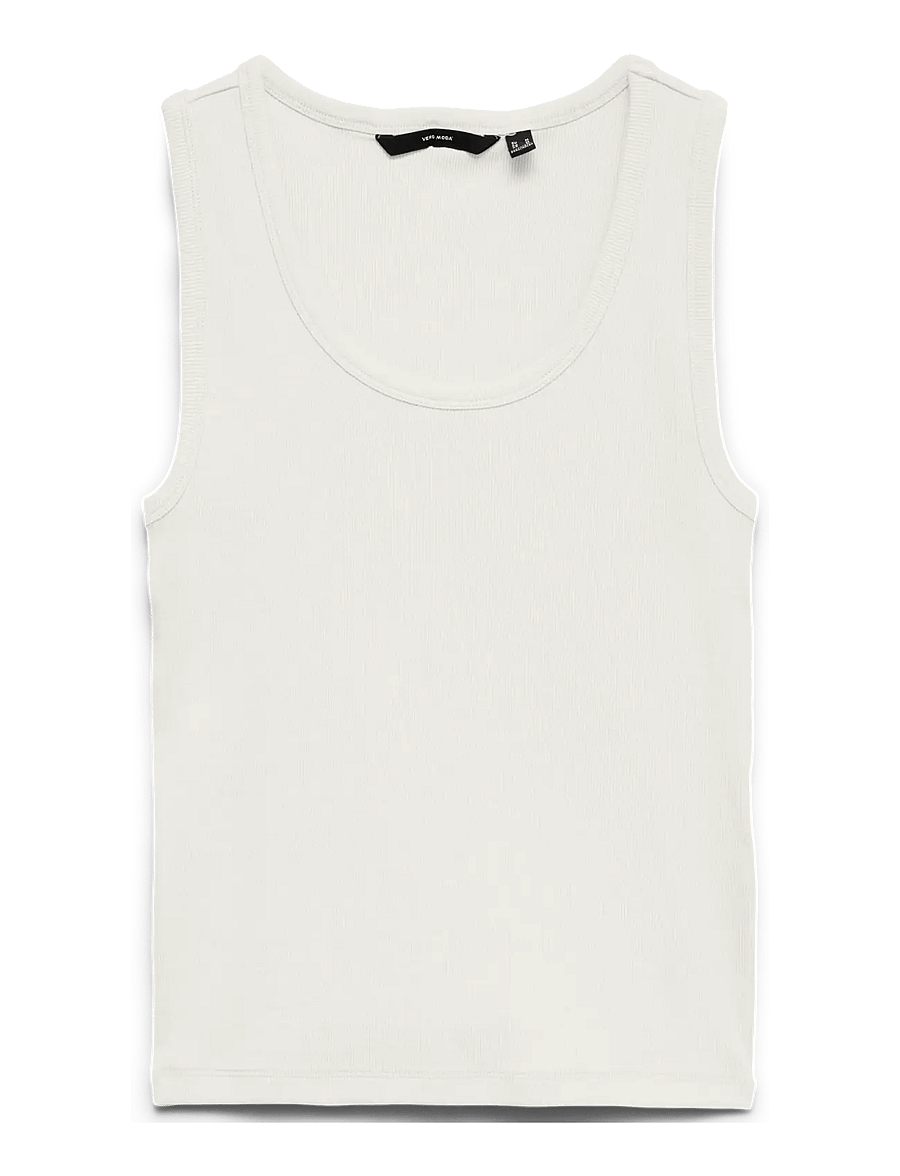 Vero Moda - VMCHLOE SL SHORT TANK TOP NOOS - nabapluusid - snow white - 1
