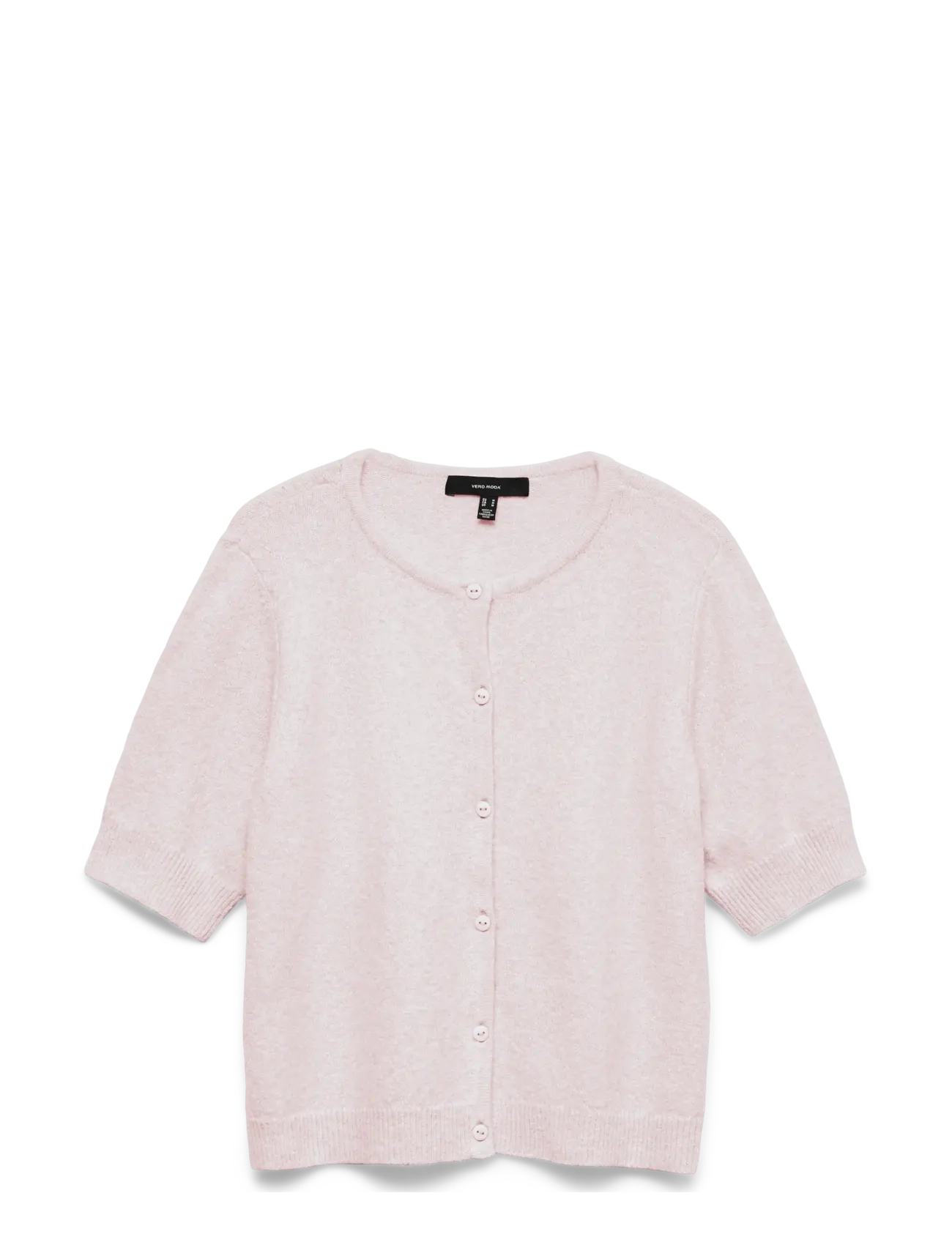 Vero Moda VMDOFFY 2/4 O-NECK BUTTON CARDIGAN NOOS - Kläder - PINK-A-BOO / pink/rose