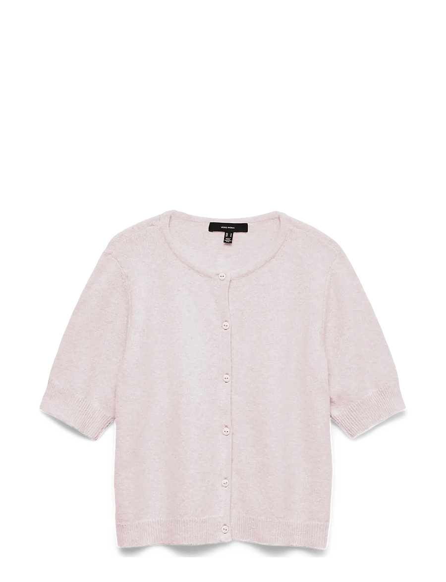 Vero Moda - VMDOFFY 2/4 O-NECK BUTTON CARDIGAN NOOS - koftor - pink-a-boo - 1