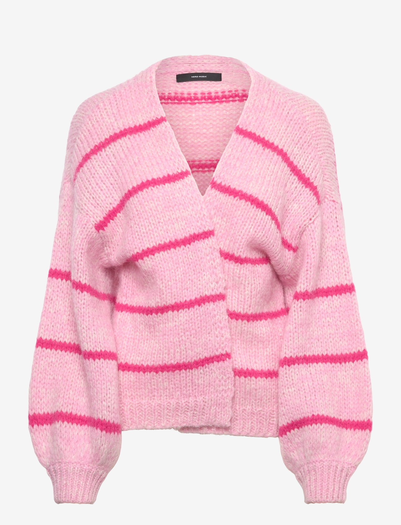 Vero Moda - VMMAYBE ART LS OPEN CARDIGAN NOOS LX - frühlingsjacken - bonbon - 1