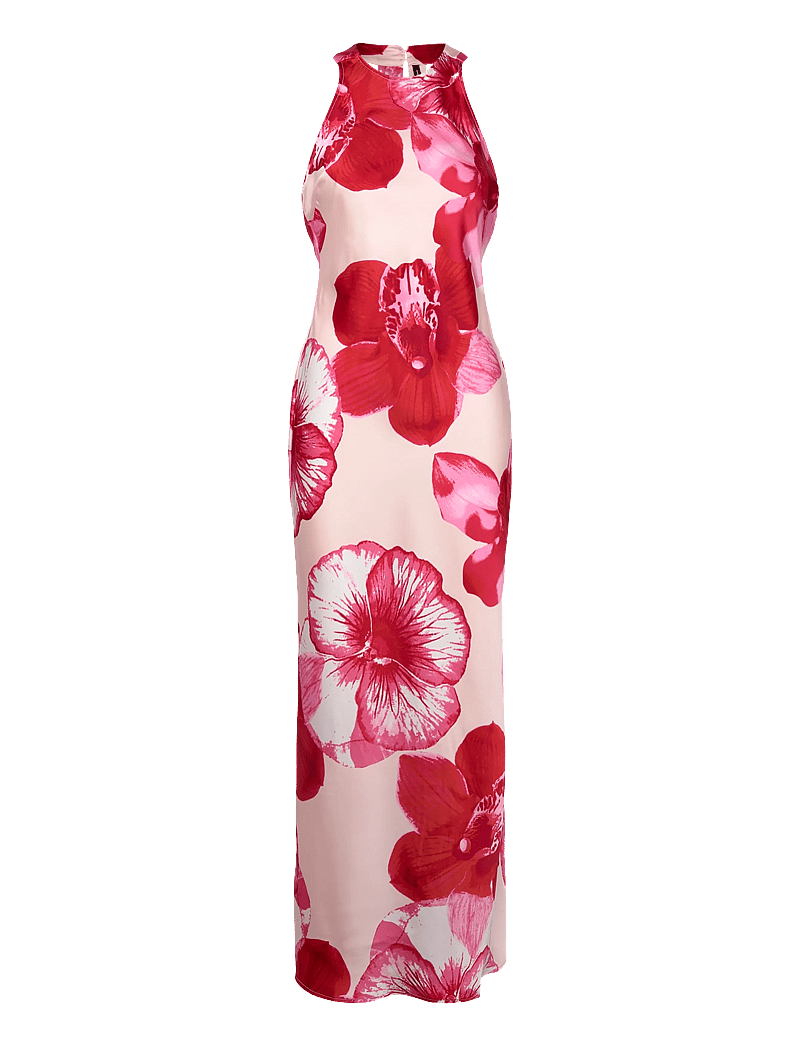 Vero Moda - VMREBA HIBISCA ANKLE SL DRESS WVN - maksimekot - pink-a-boo - 1