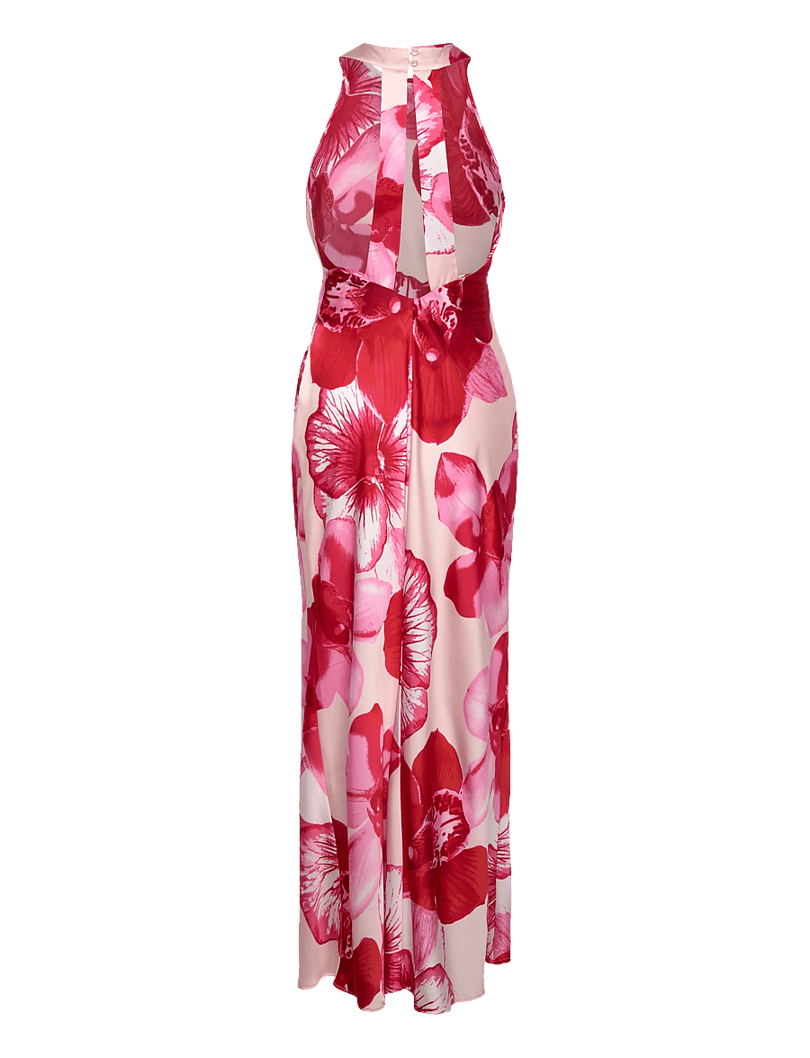 Vero Moda - VMREBA HIBISCA ANKLE SL DRESS WVN - maxiklänningar - pink-a-boo - 2