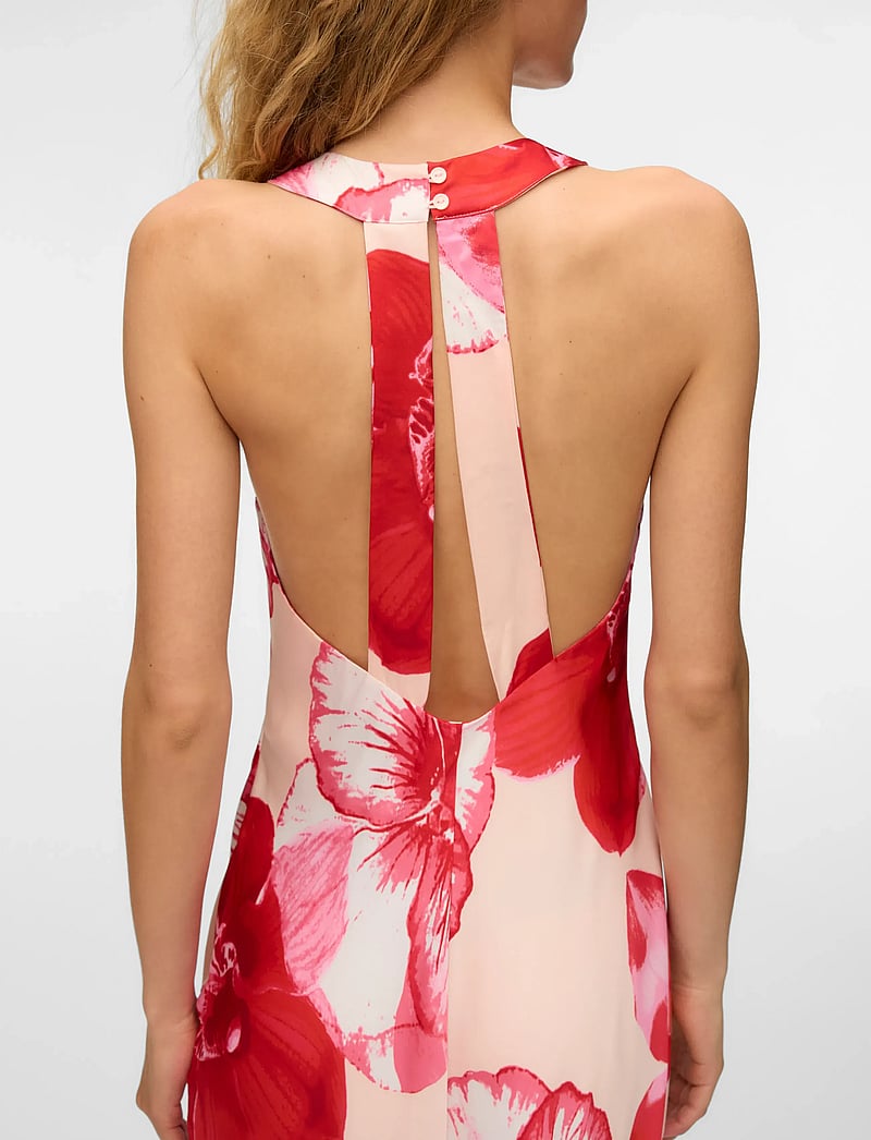 Vero Moda - VMREBA HIBISCA ANKLE SL DRESS WVN - maksimekot - pink-a-boo - 5