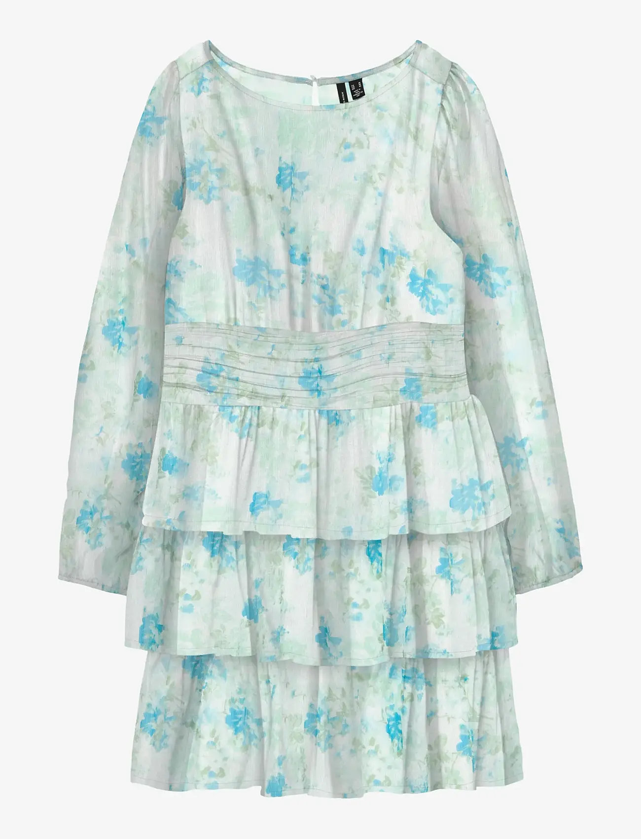 Vero Moda - VMSMILLA LS SHORT LAYER DRESS WVN - festkjoler - snow white - 0